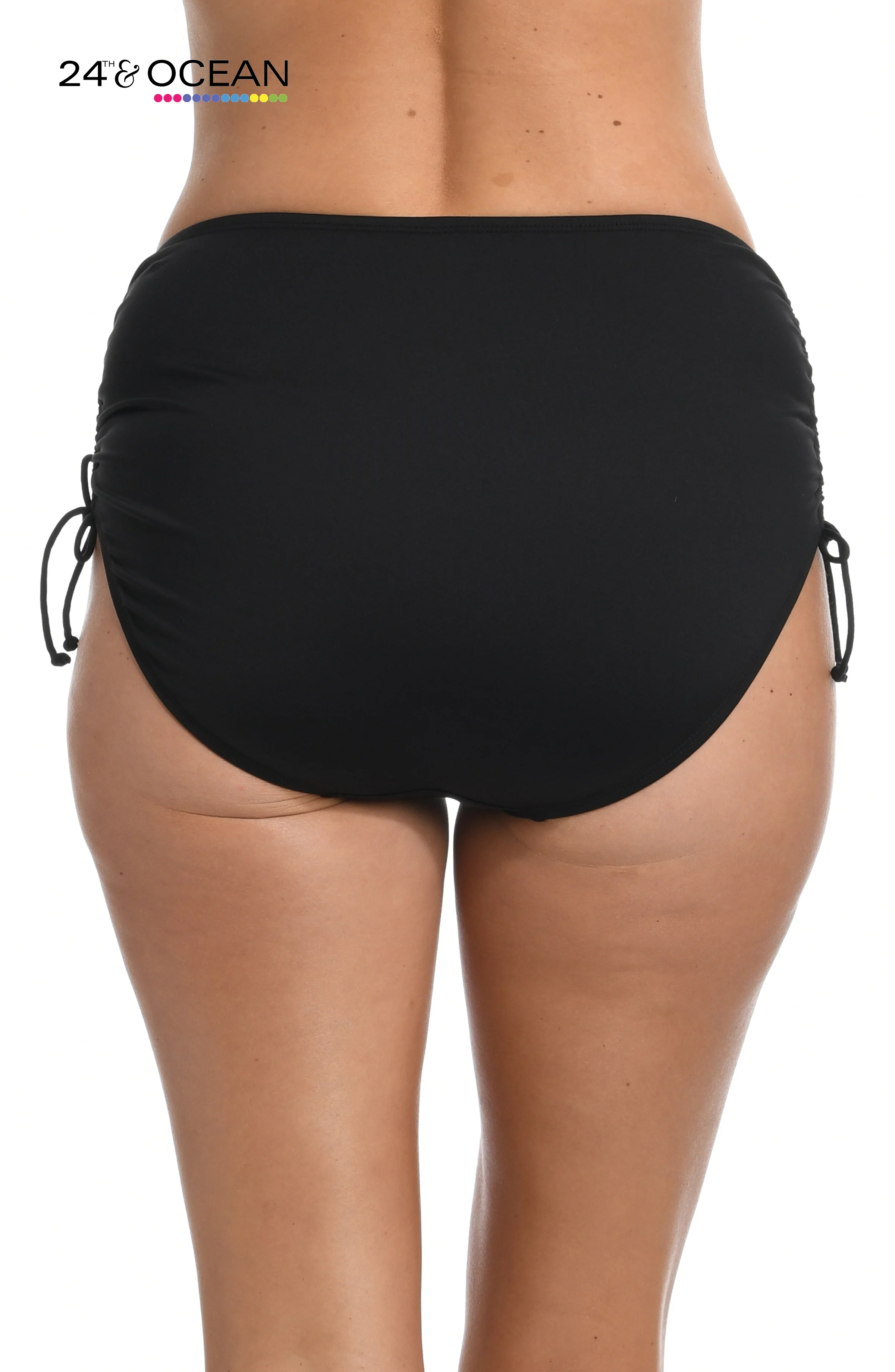 24th & Ocean Solids Mid Waist Adjustable Hipster Bottom