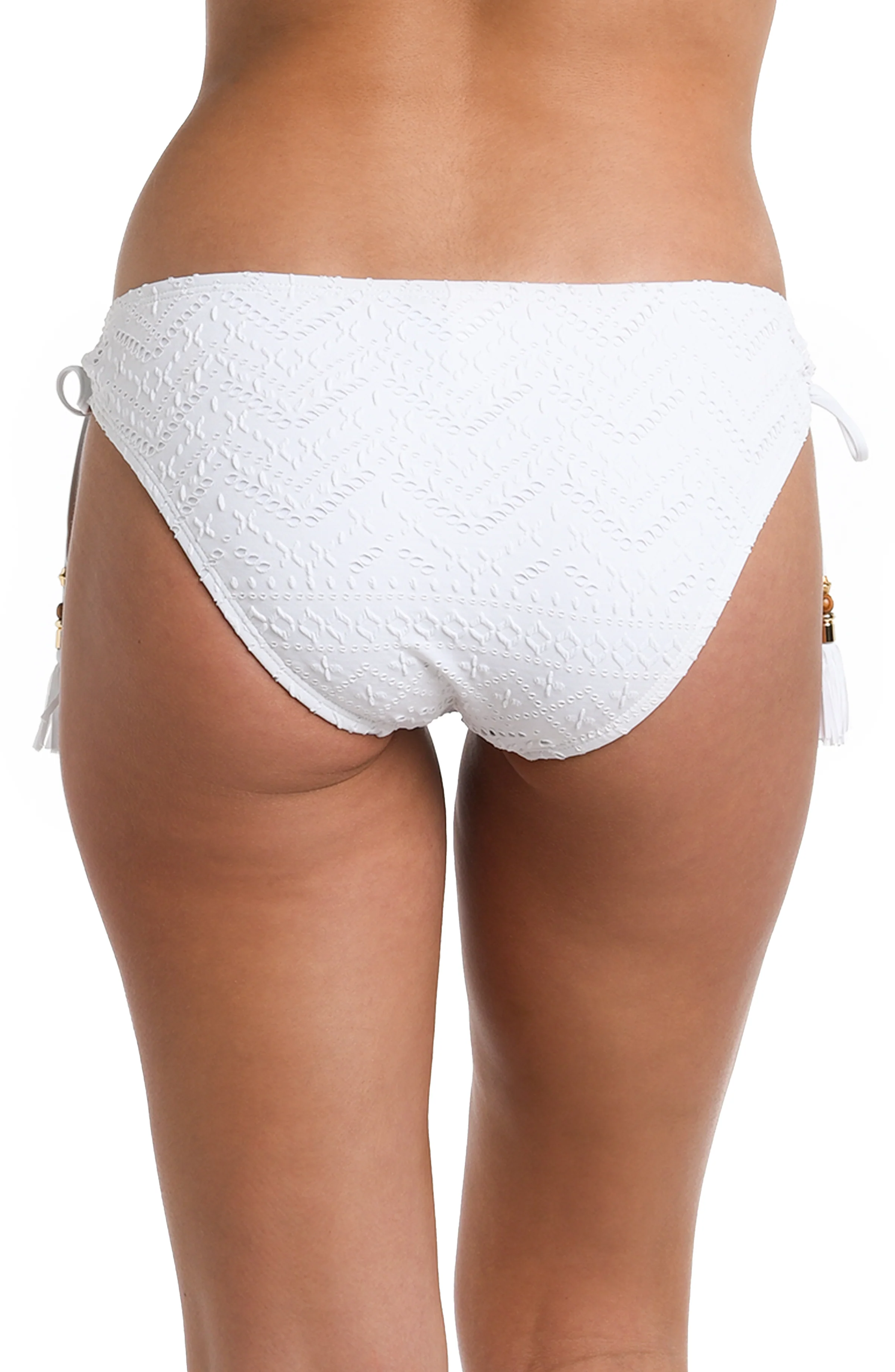 Saltwater Sands Side Tie Hipster Bottom - White - FINAL SALE