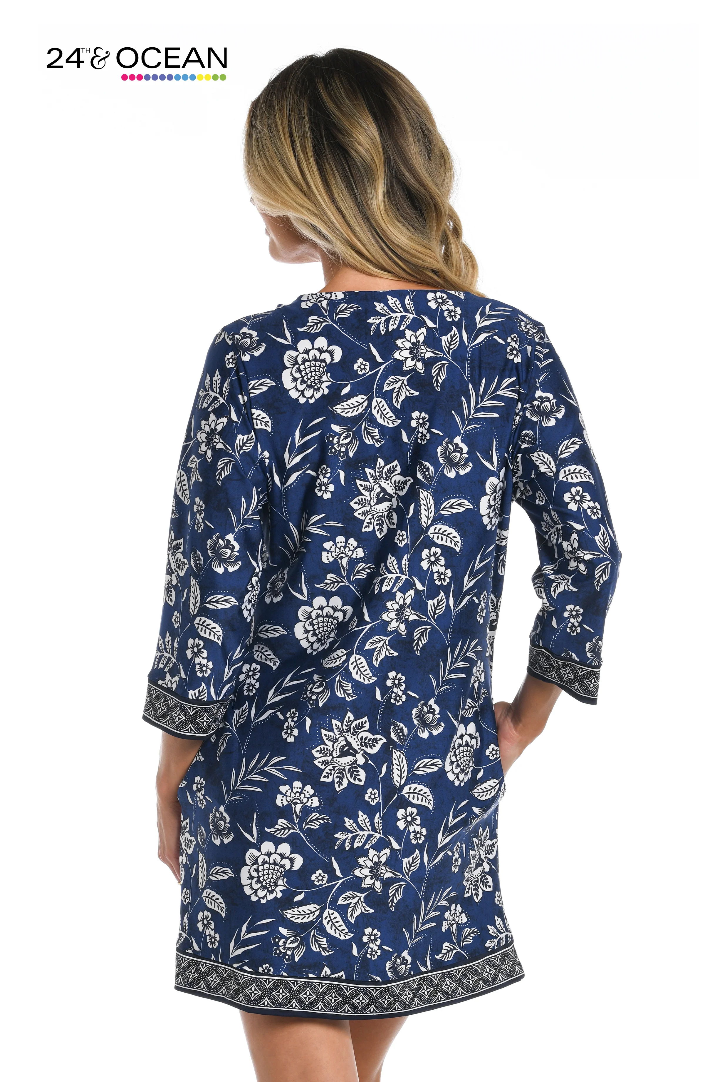 24th & Ocean Bali Batik Shift Dress Cover Up - FINAL SALE