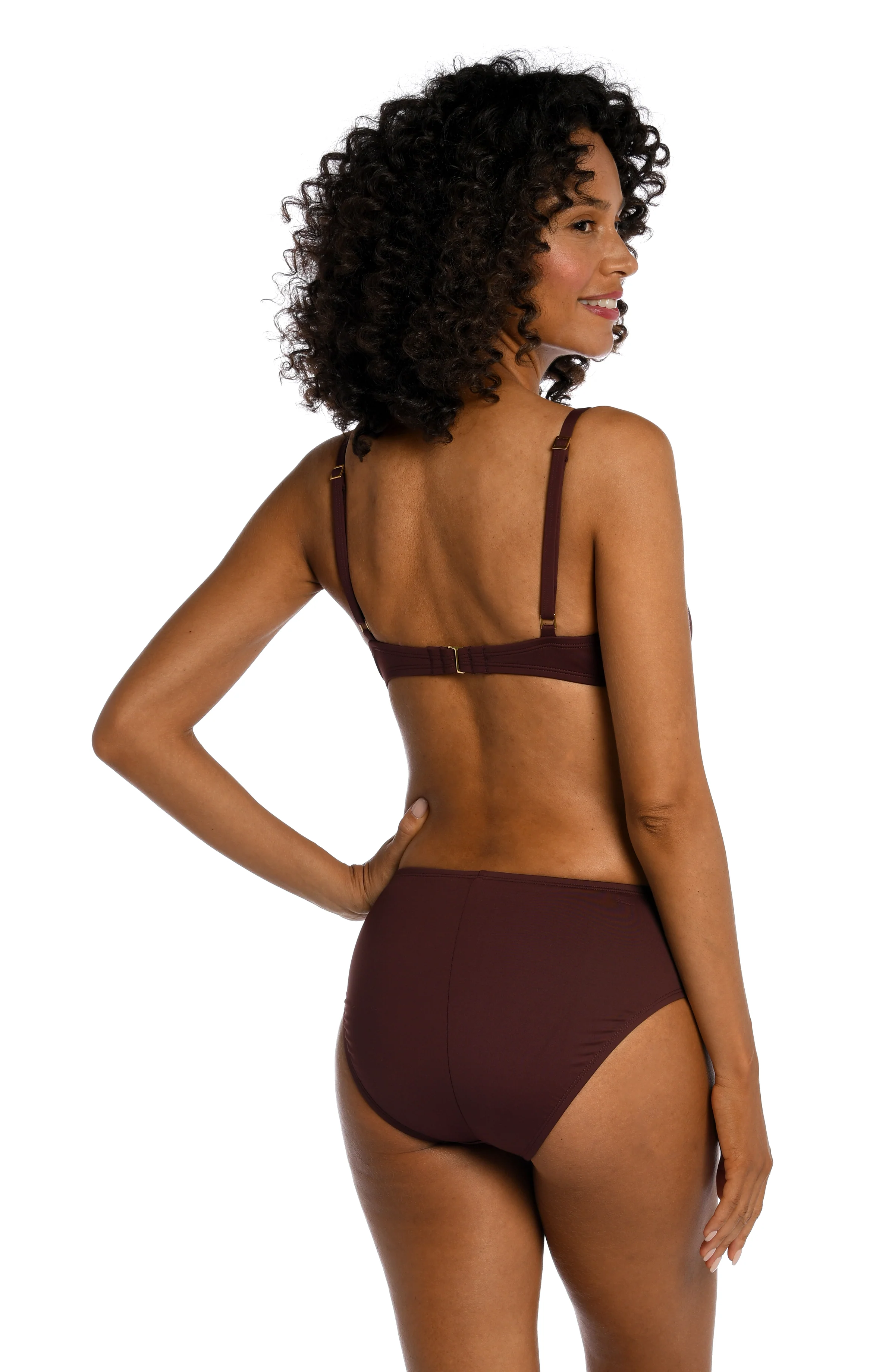 Island Goddess Over The Shoulder Wrap Top - Java - FINAL SALE