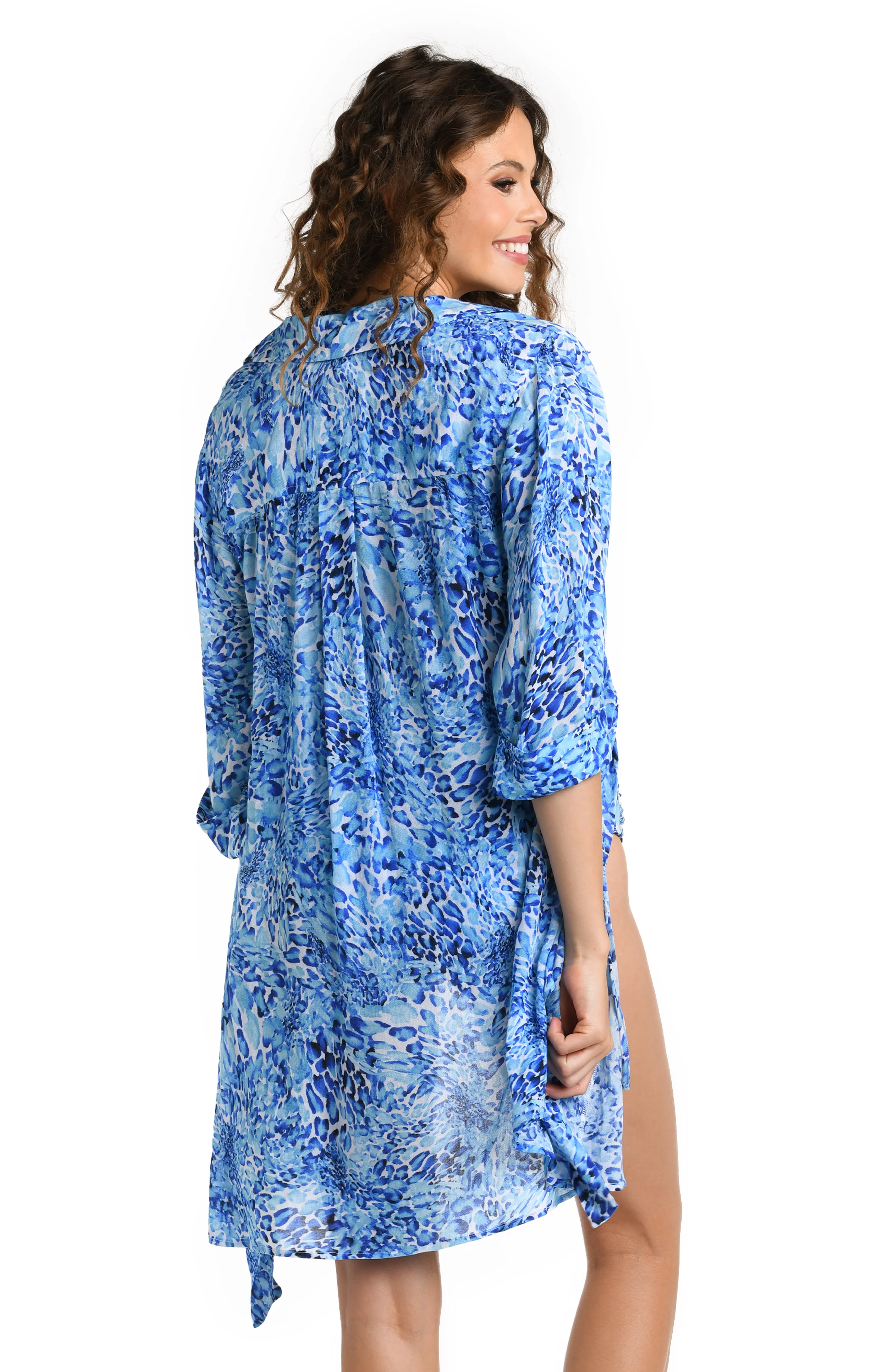 Aquatic Nature Wrap Dress Cover Up - FINAL SALE