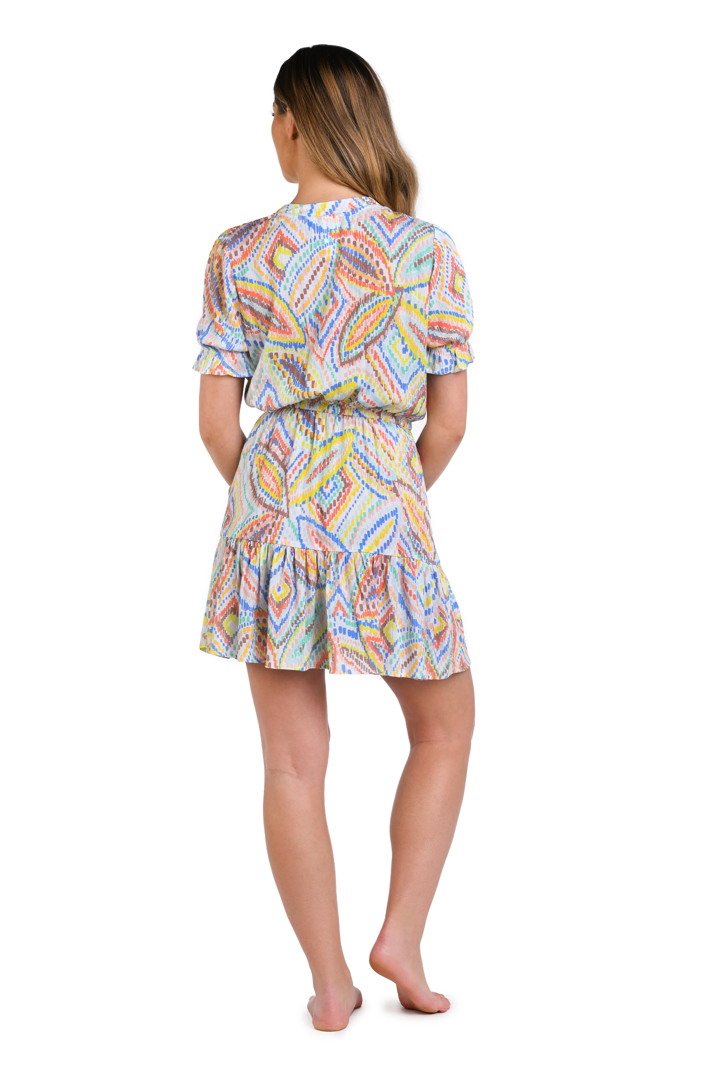 Sunbaked Jewels V-Neck Cover Up Dress - FINAL SALE