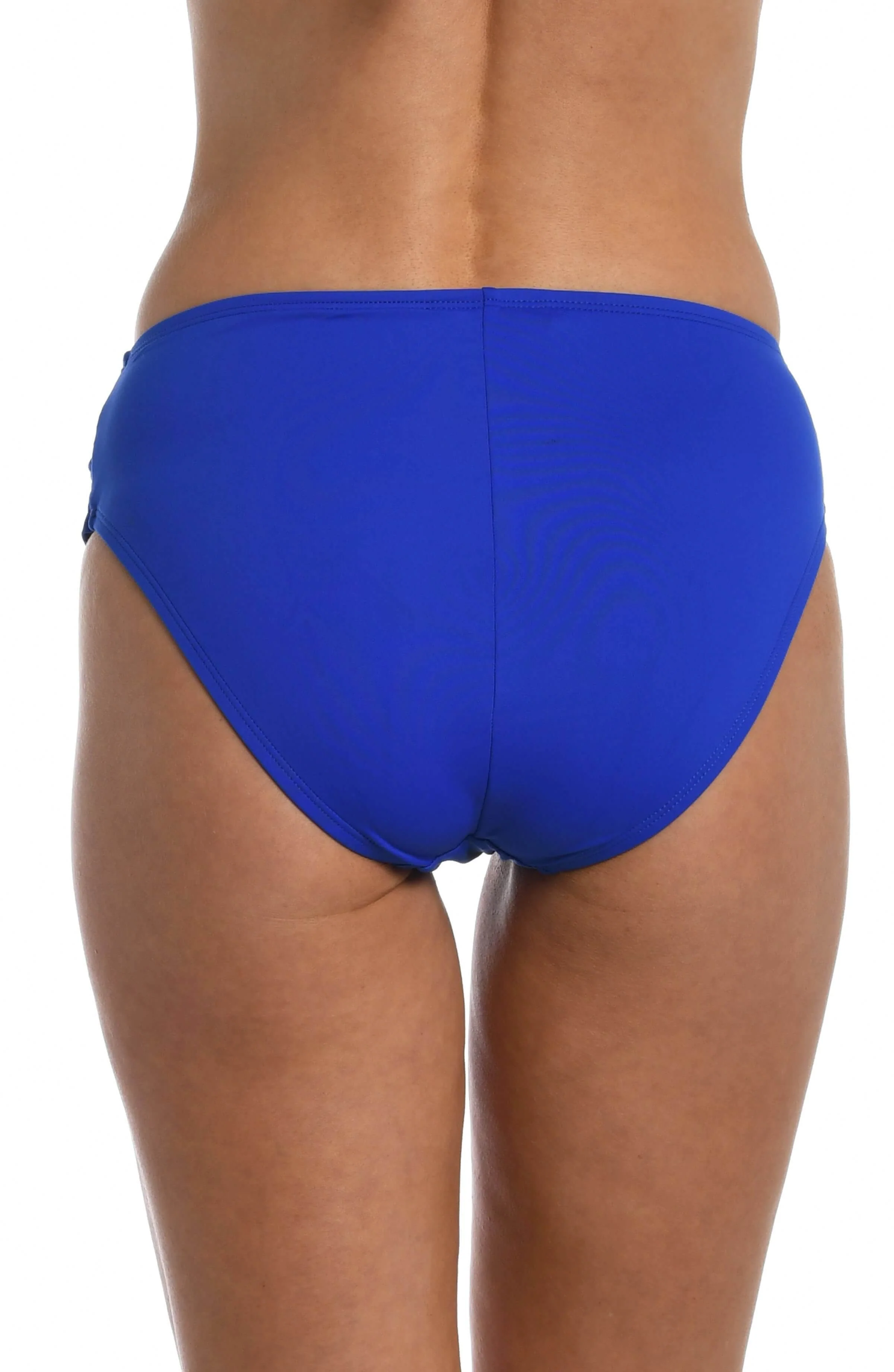 Island Goddess Mid-Waist Sash Band Bottom - Sapphire
