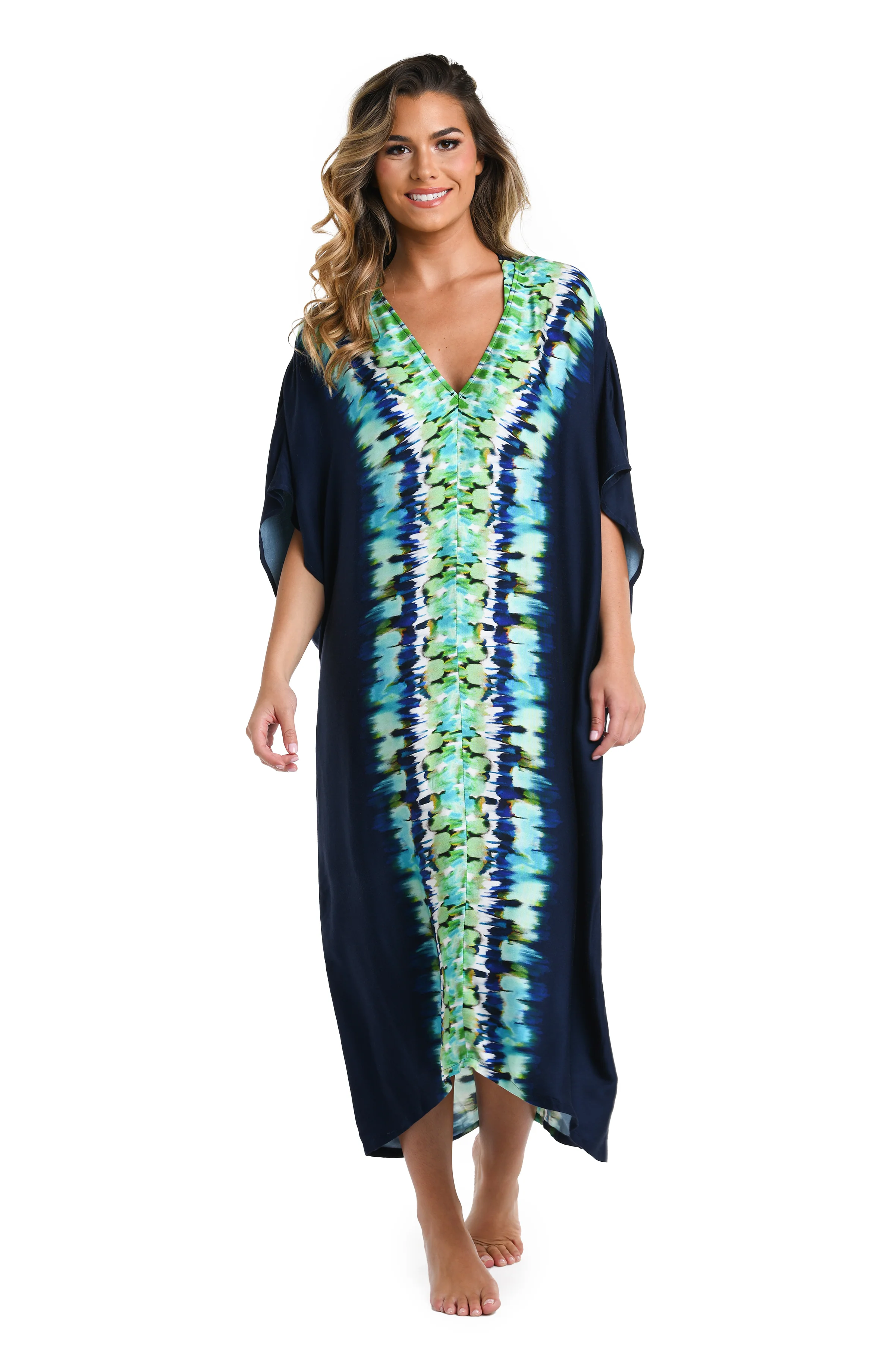 Monarch Seas Long Caftan Cover Up - FINAL SALE