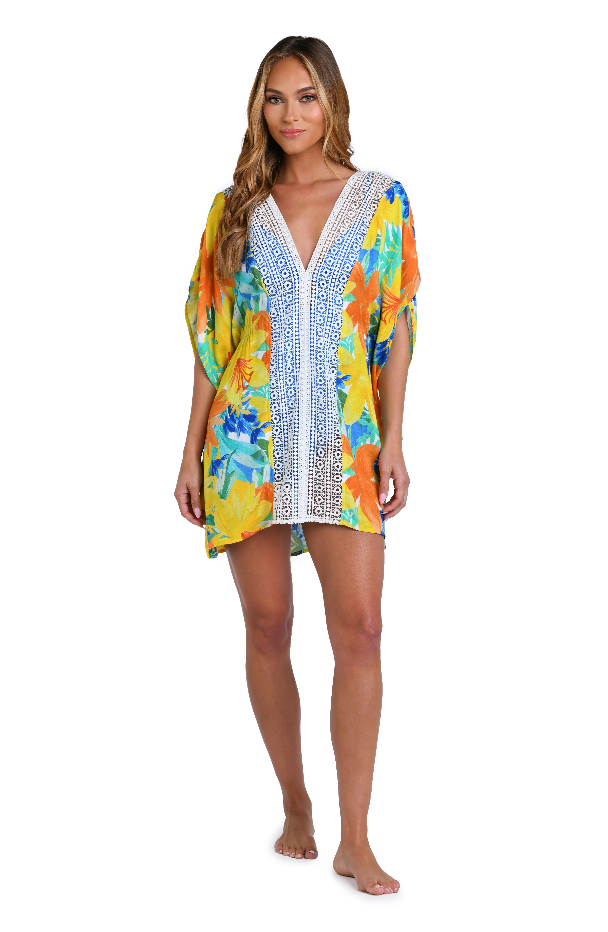 Sunshine 79 Summertime Vibes V-Neck Caftan - FINAL SALE