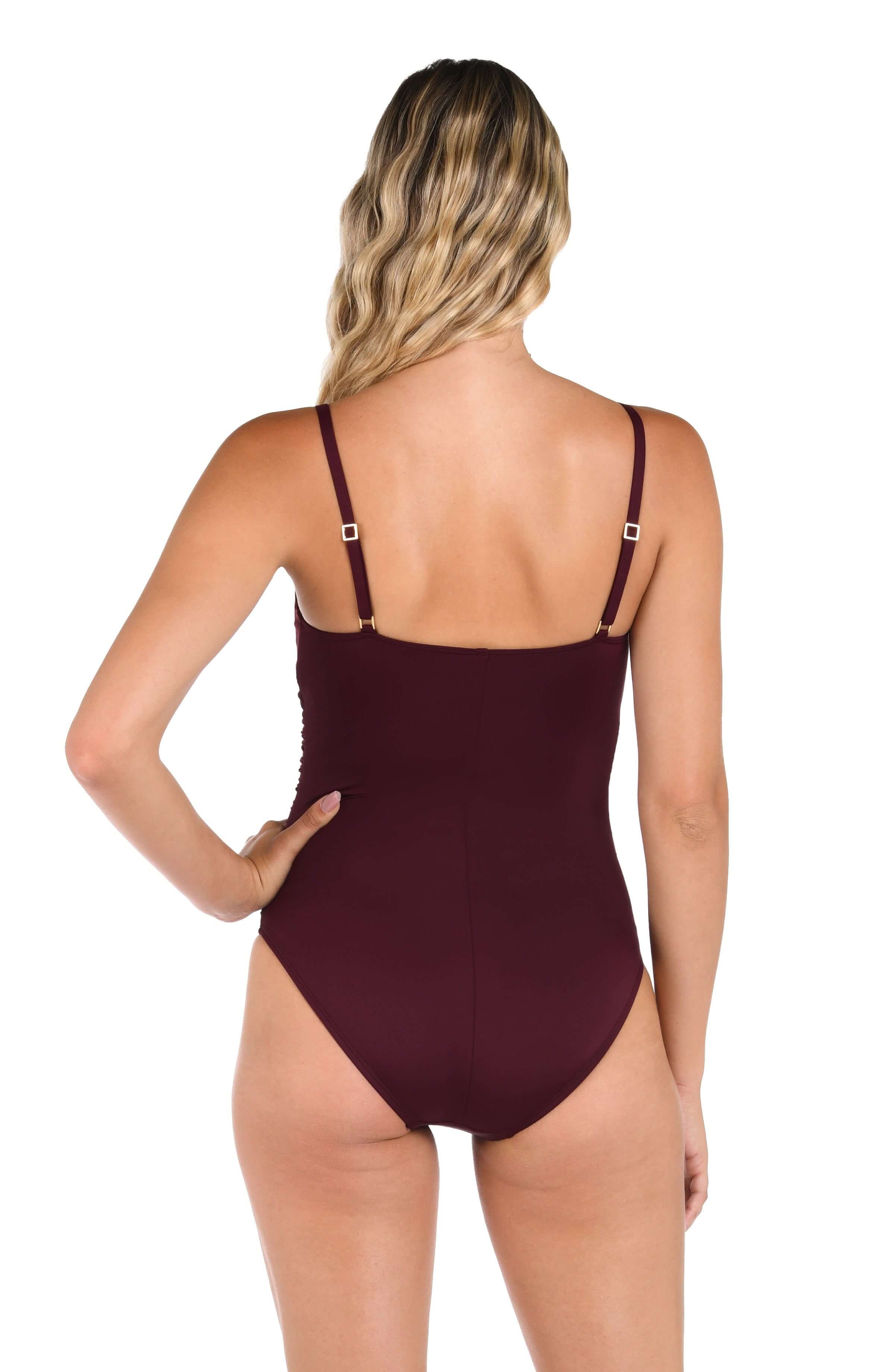 Island Goddess Lingerie One Piece - Dark Cherry