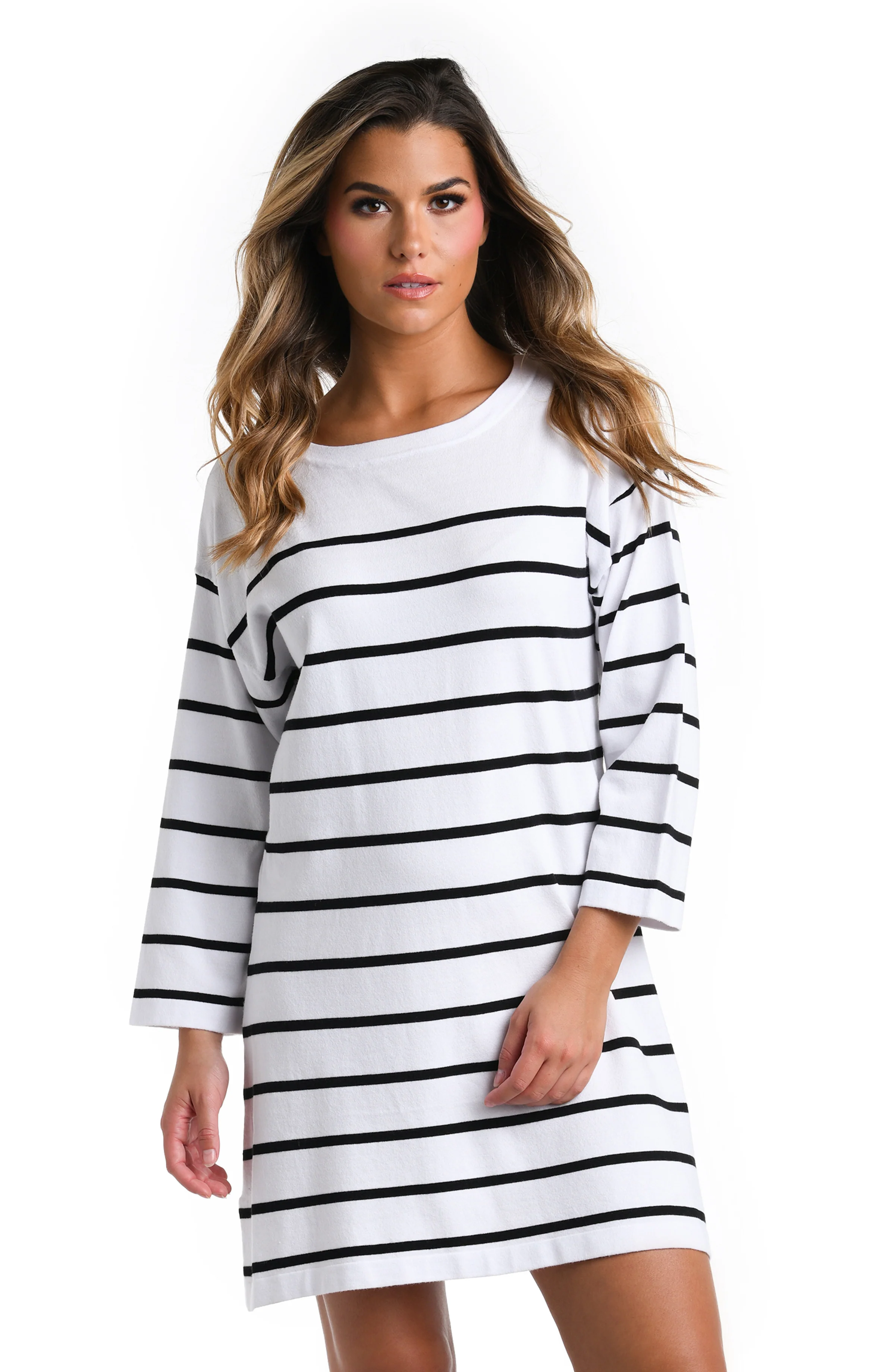 Yacht Club Boat Neck Tunic Cover Up - FINAL SALE