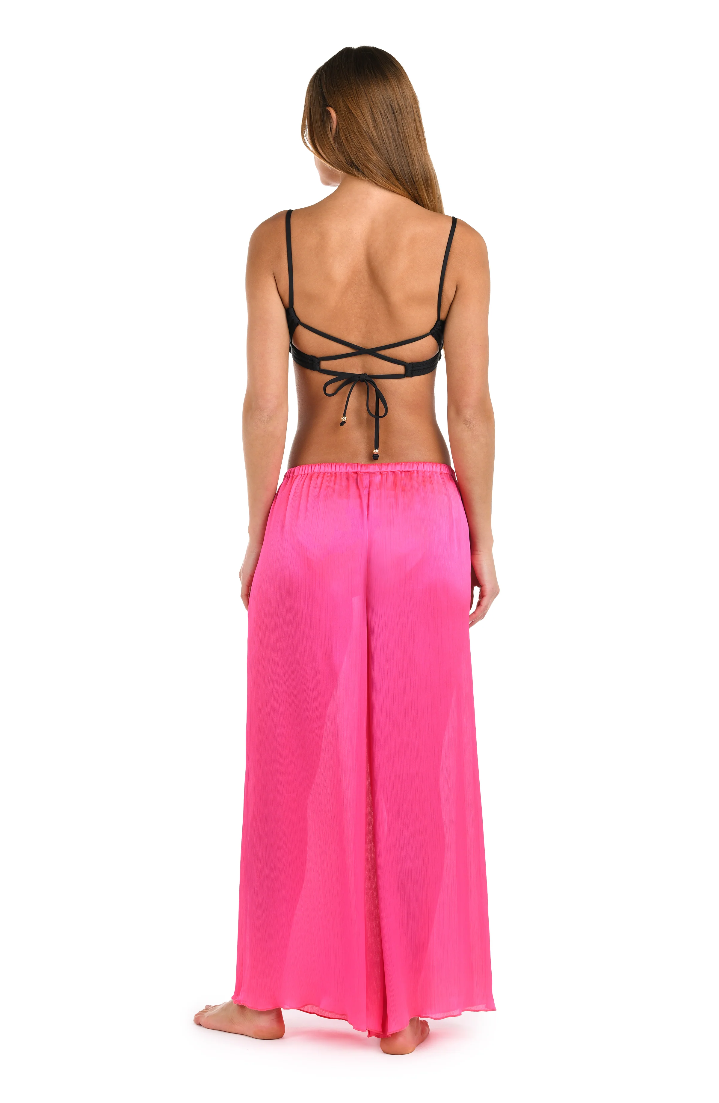 Sunshine 79 Radiance Crinkle Beach Pant - Bright Pink