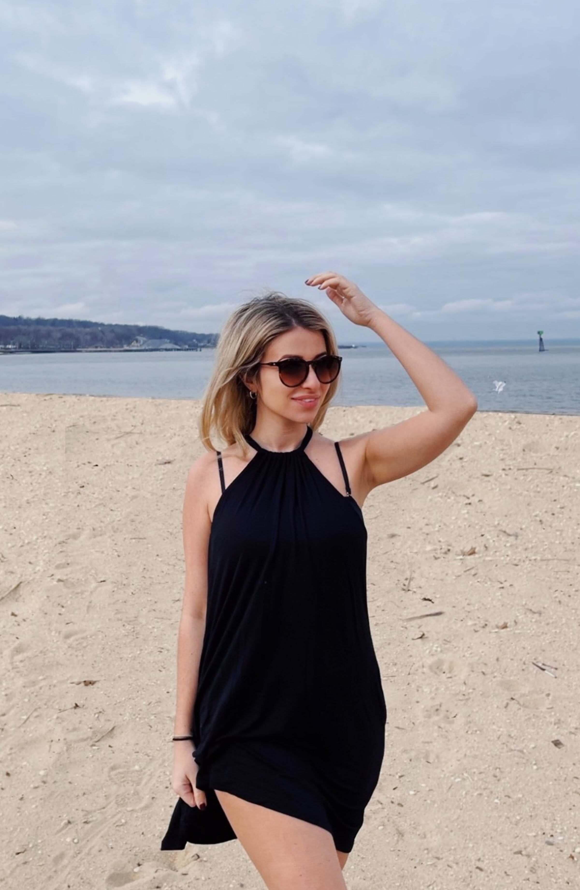 Draped Darling High Neck Dress - FINAL SALE