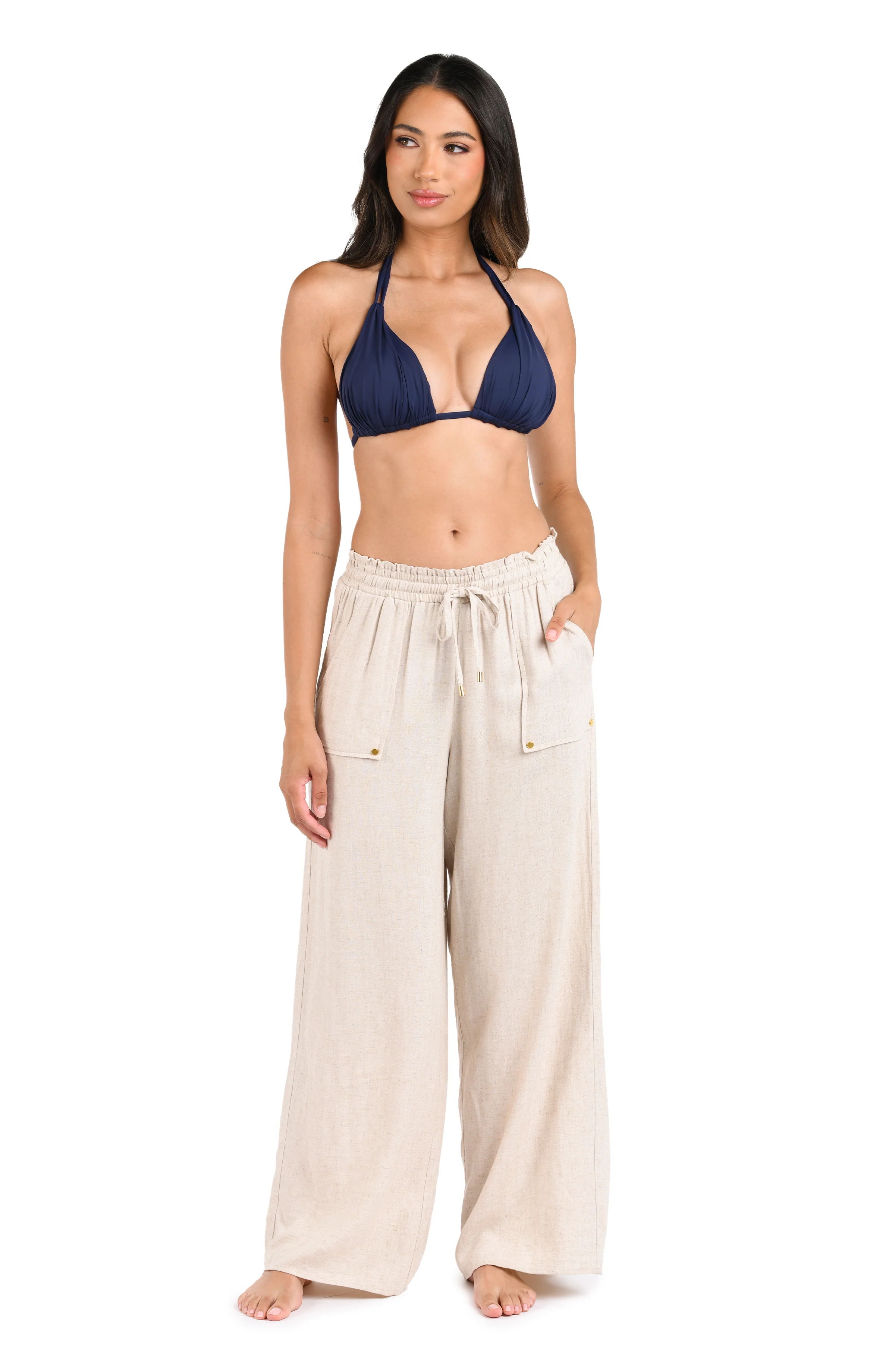 Delphine Coast Beach Pant Cover Up - Taupe