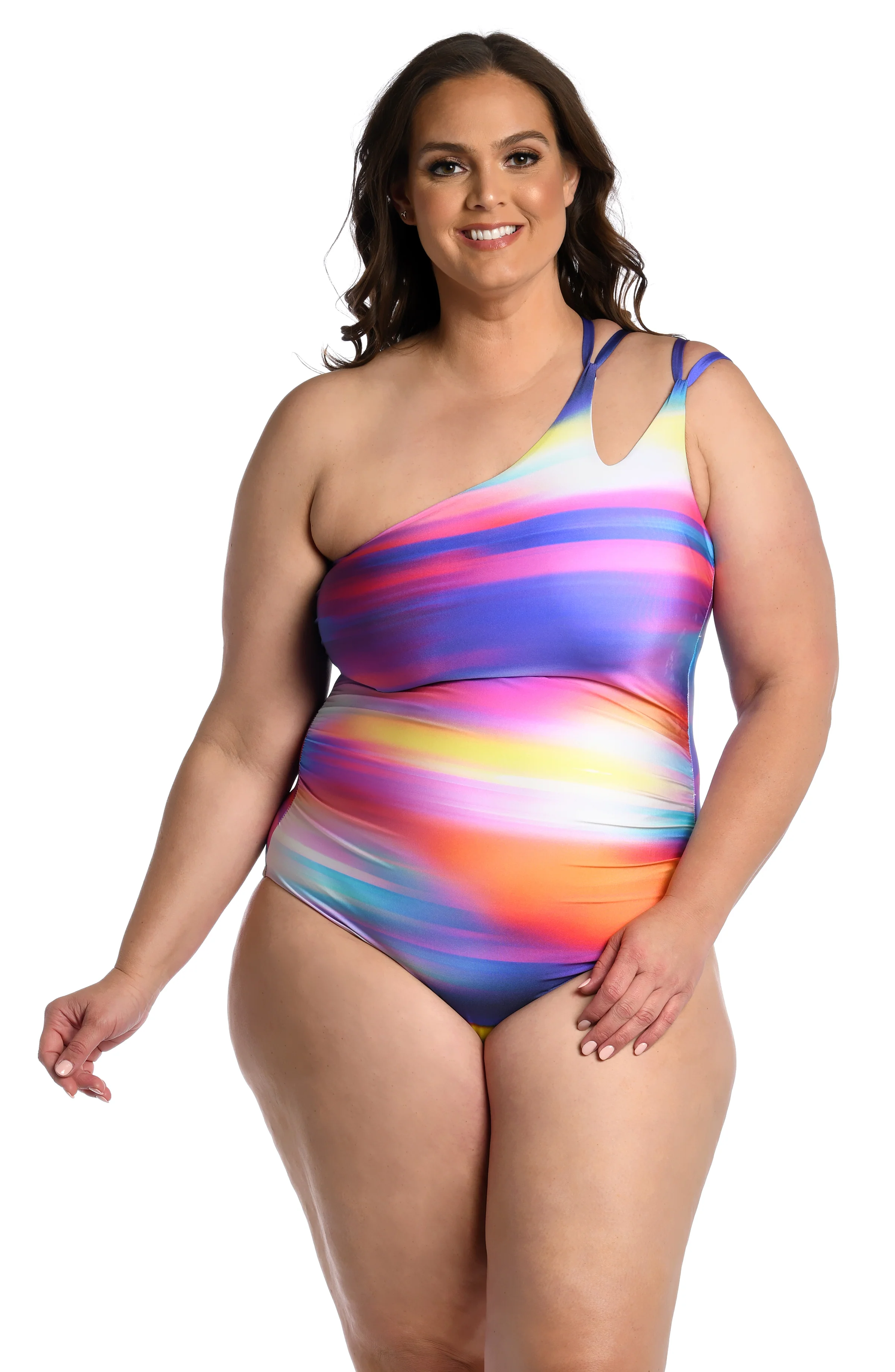Sunset Shores Strappy One Shoulder One Piece - FINAL SALE