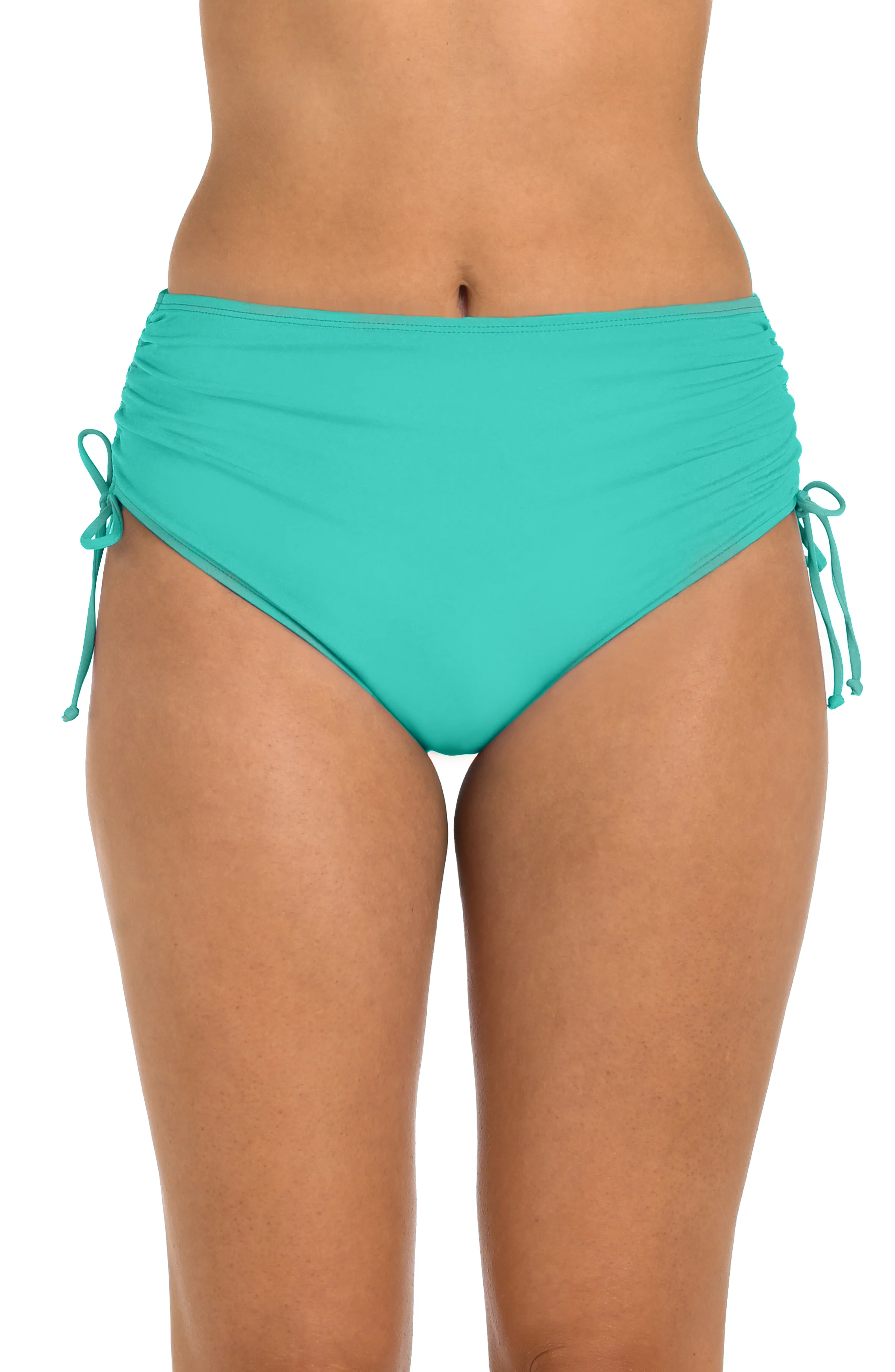 24th & Ocean Solid Mid Waist Side Tie Hipster Bottom - FINAL SALE