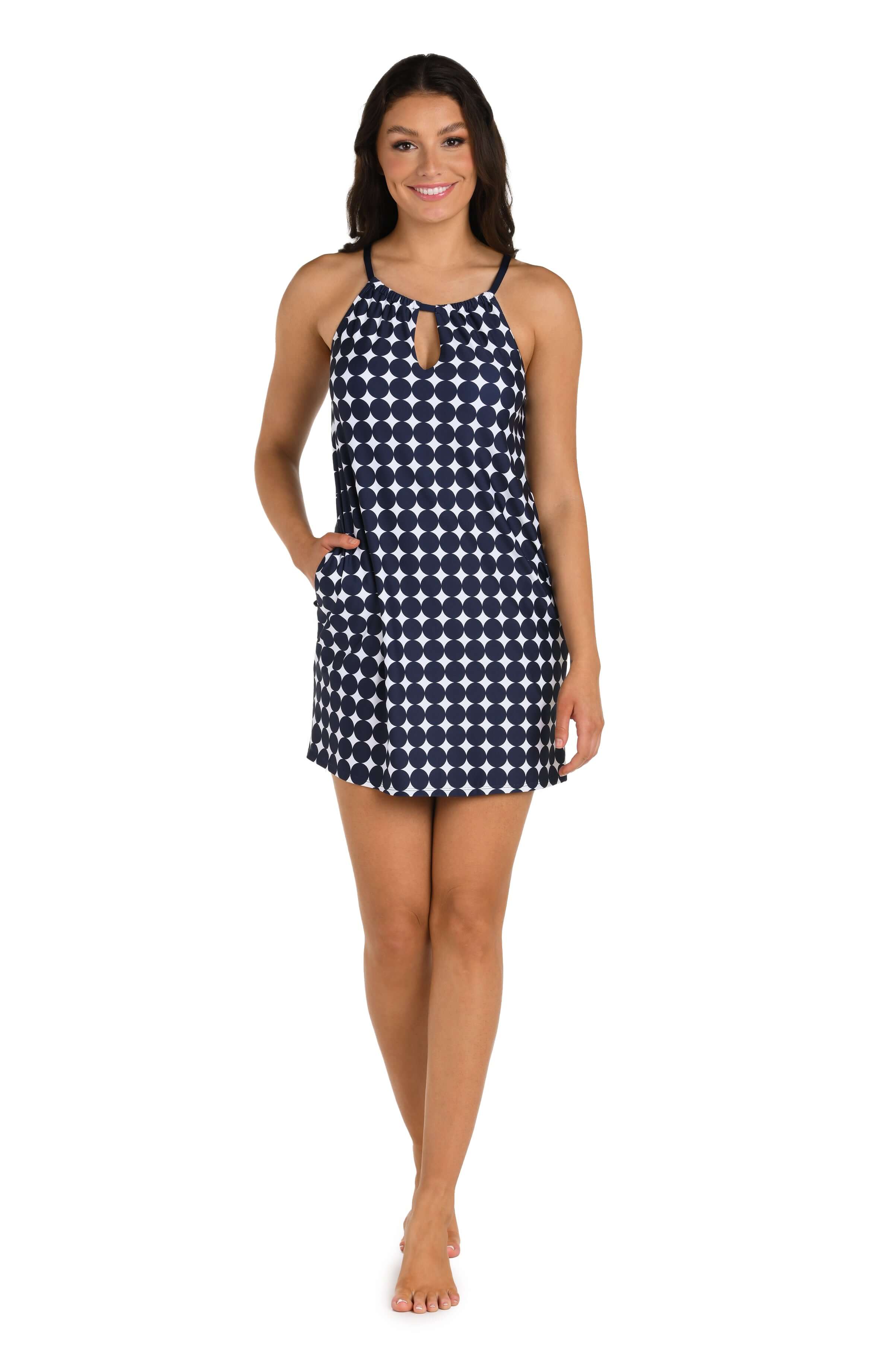 24th & Ocean Mod Illusions High Neck Shift Dress Cover Up - FINAL SALE