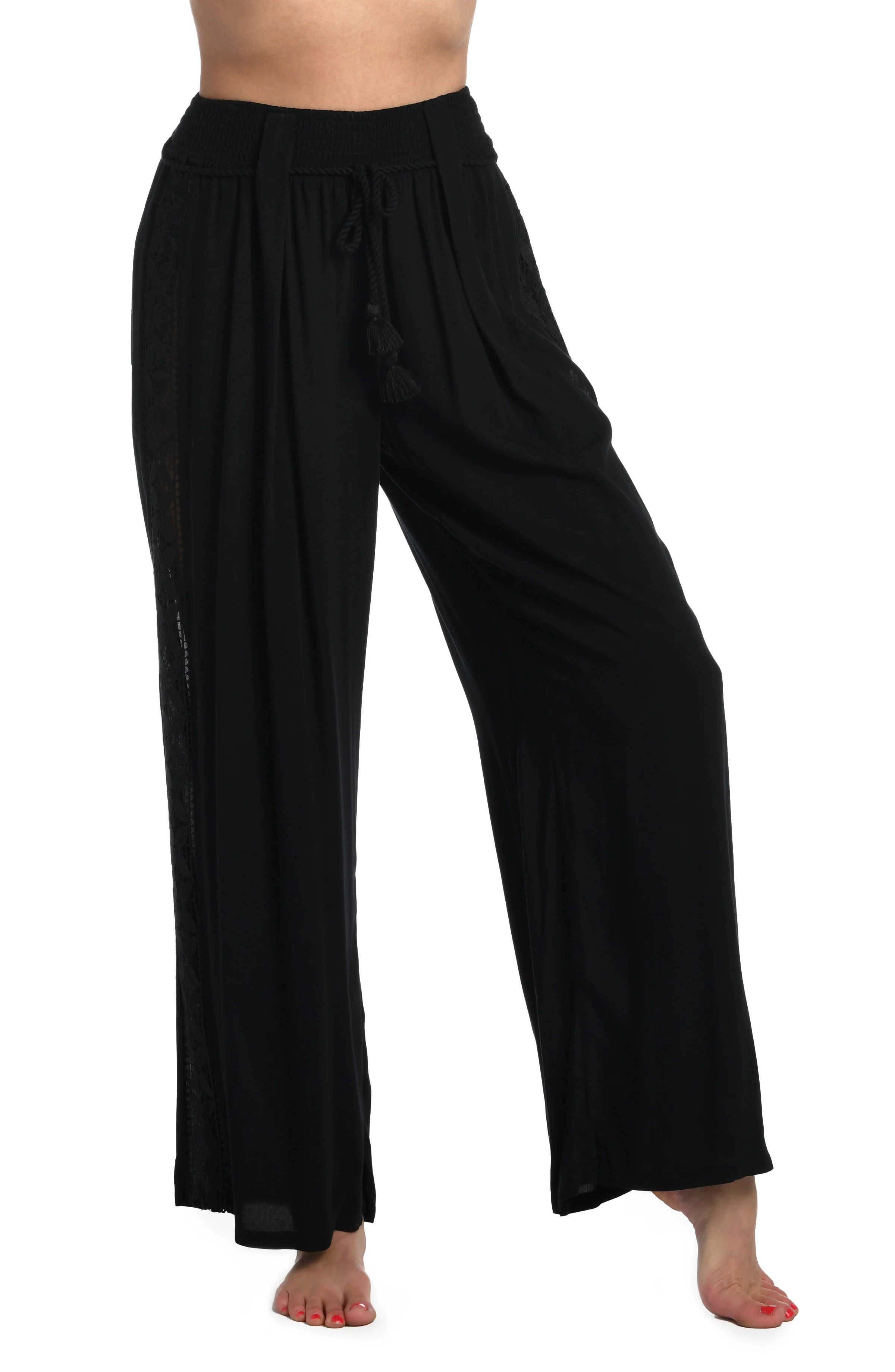 Coastal Covers Palazzo Pant - Black - FINAL SALE