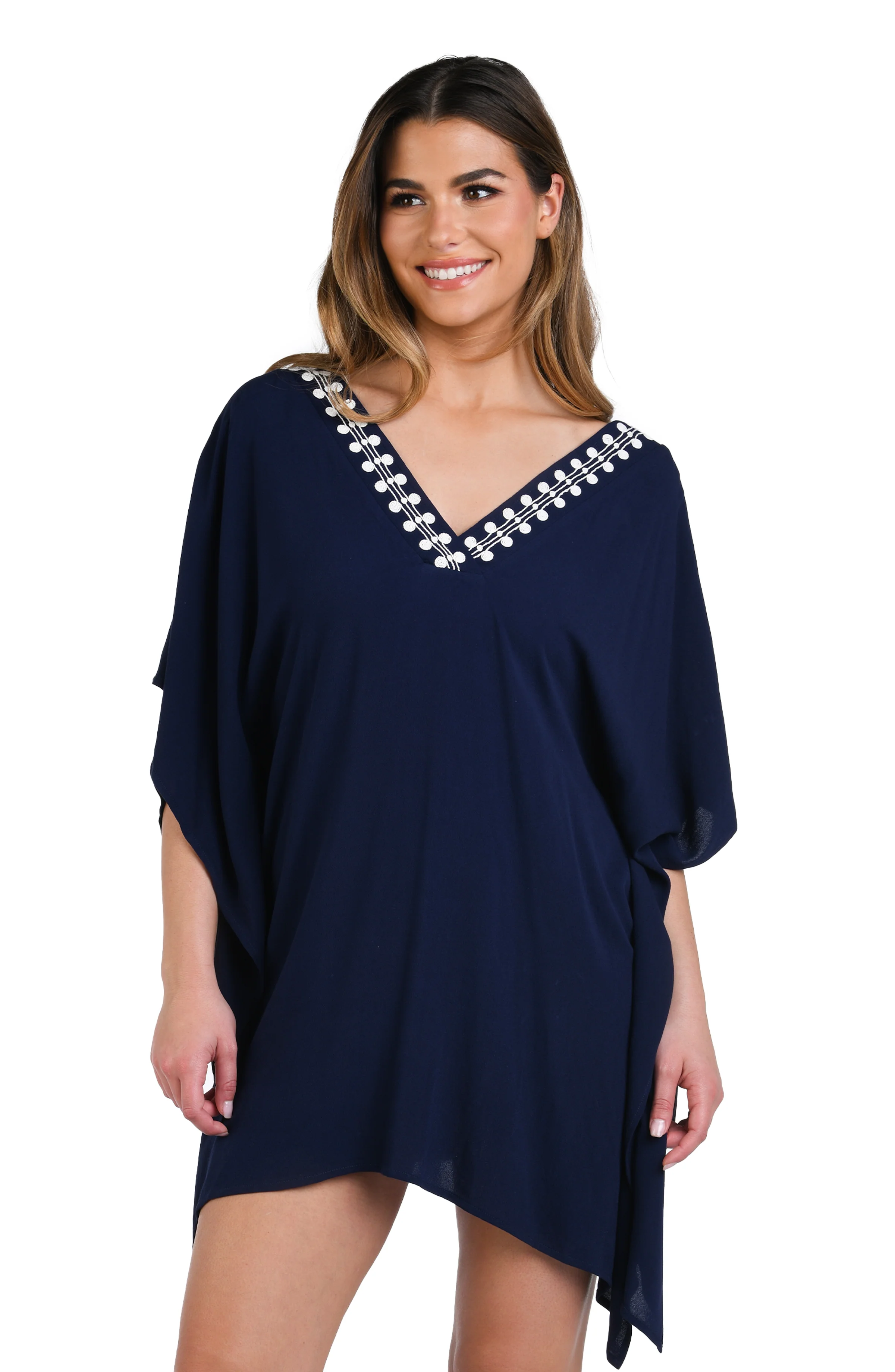 Sea Scallops V-Neck Caftan - FINAL SALE