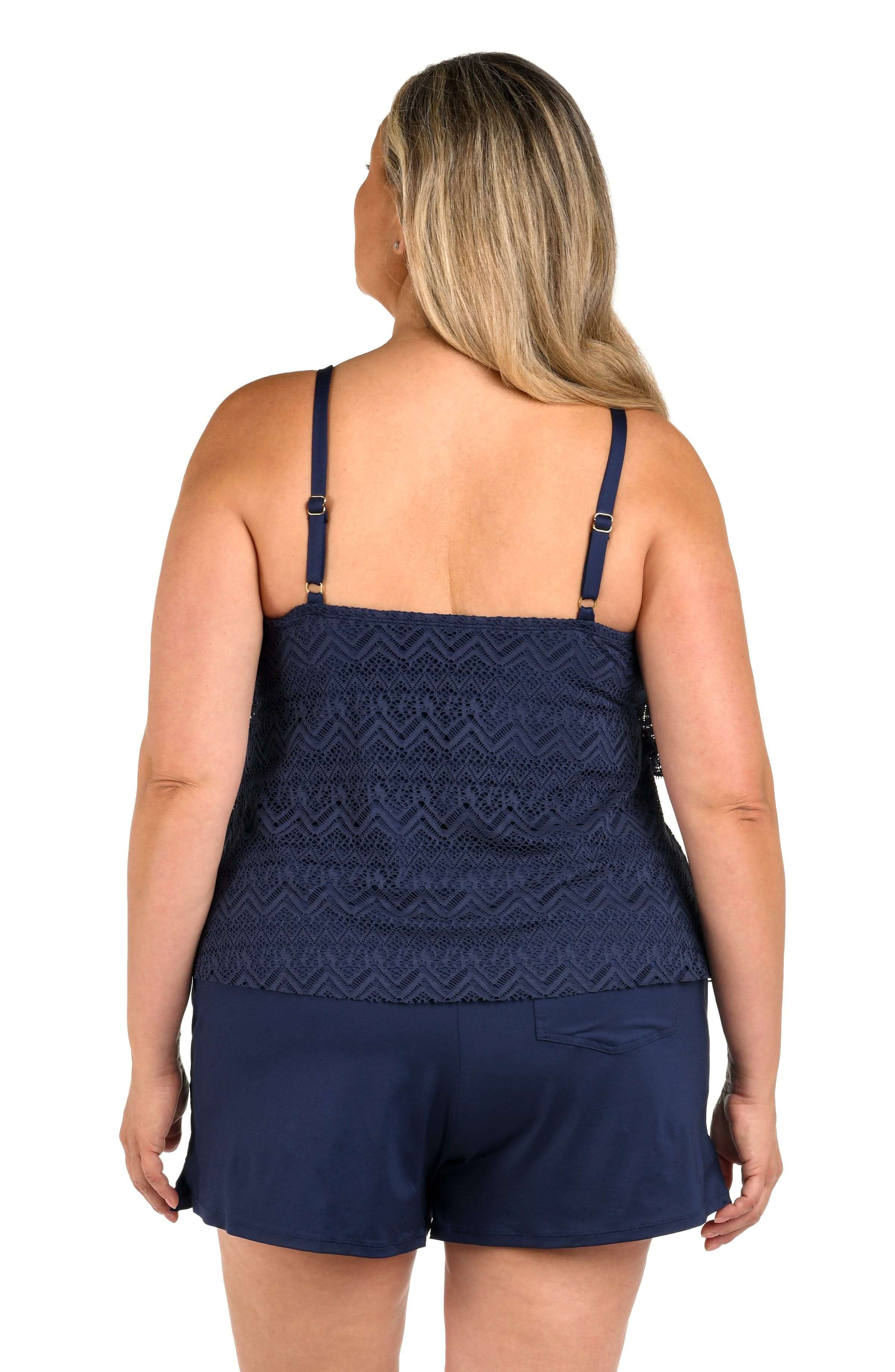 24th & Ocean Cecily Crochet Two Tiered Tankini Top - FINAL SALE