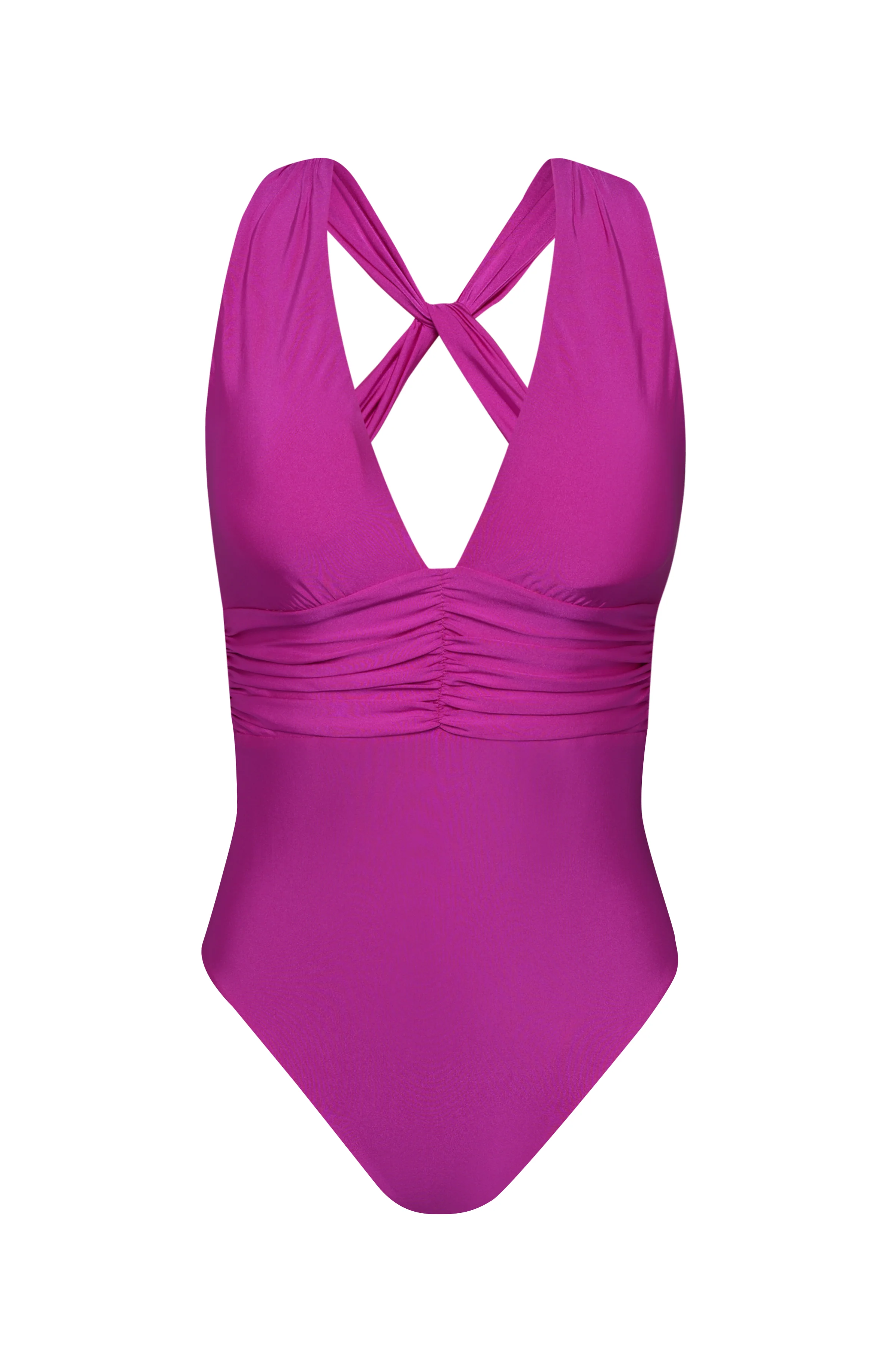 Sunshine 79 Sunshine Solids V-Plunge One Piece - Bright Violet - FINAL SALE