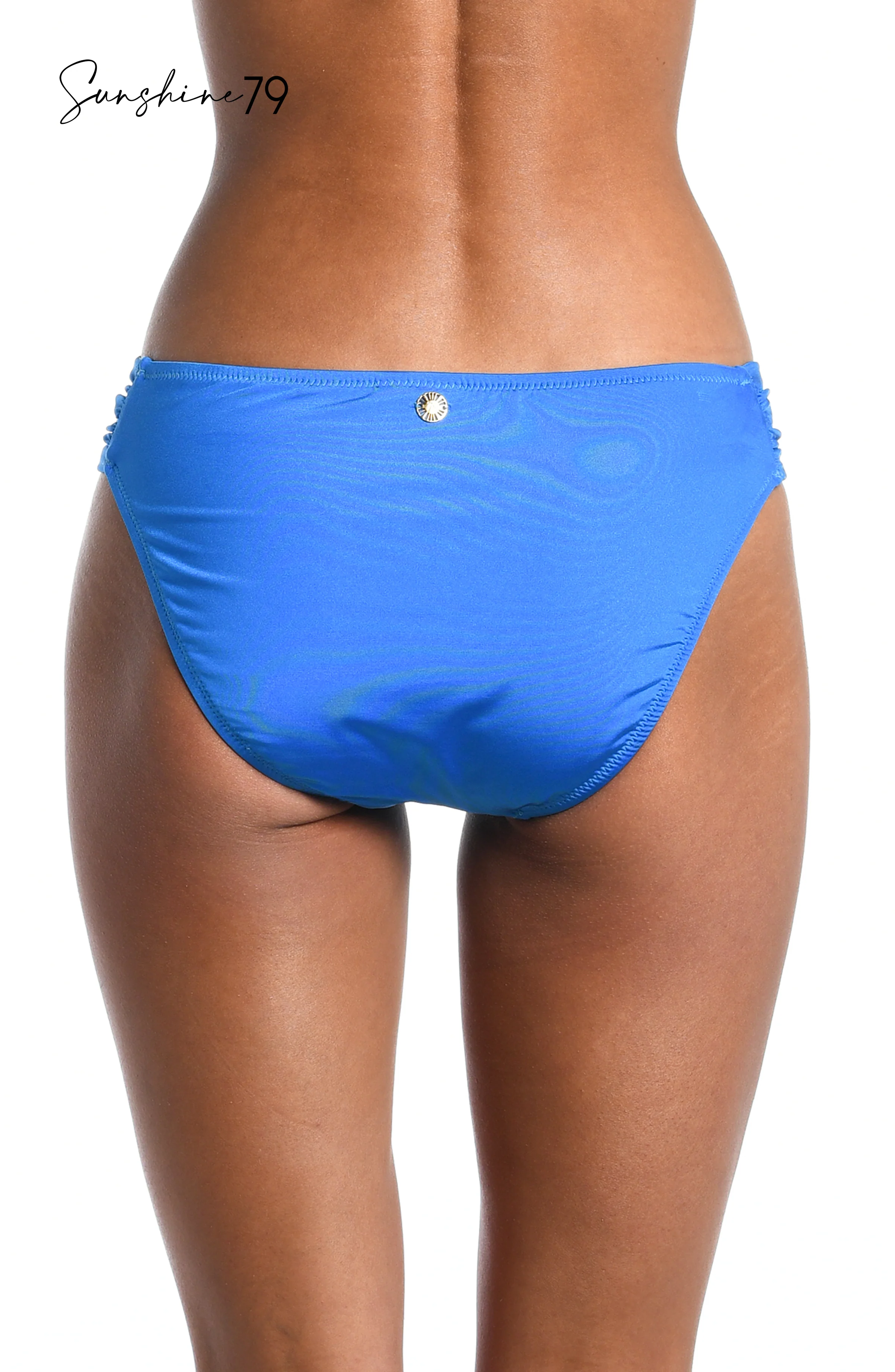 Sunshine 79 Sunshine Solids Side Shirred Hipster Bottom - Pacific Blue - FINAL SALE