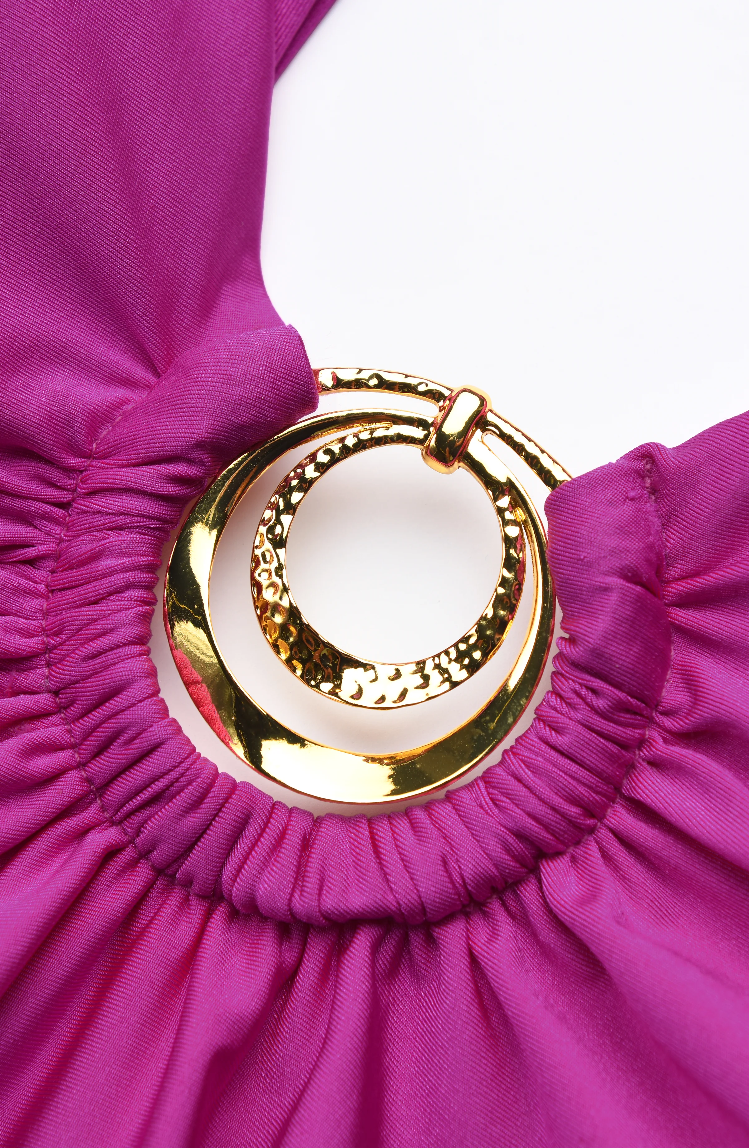 Sunshine 79 Sunshine Solids Keyhole V-Plunge One Piece - Bright Violet - FINAL SALE