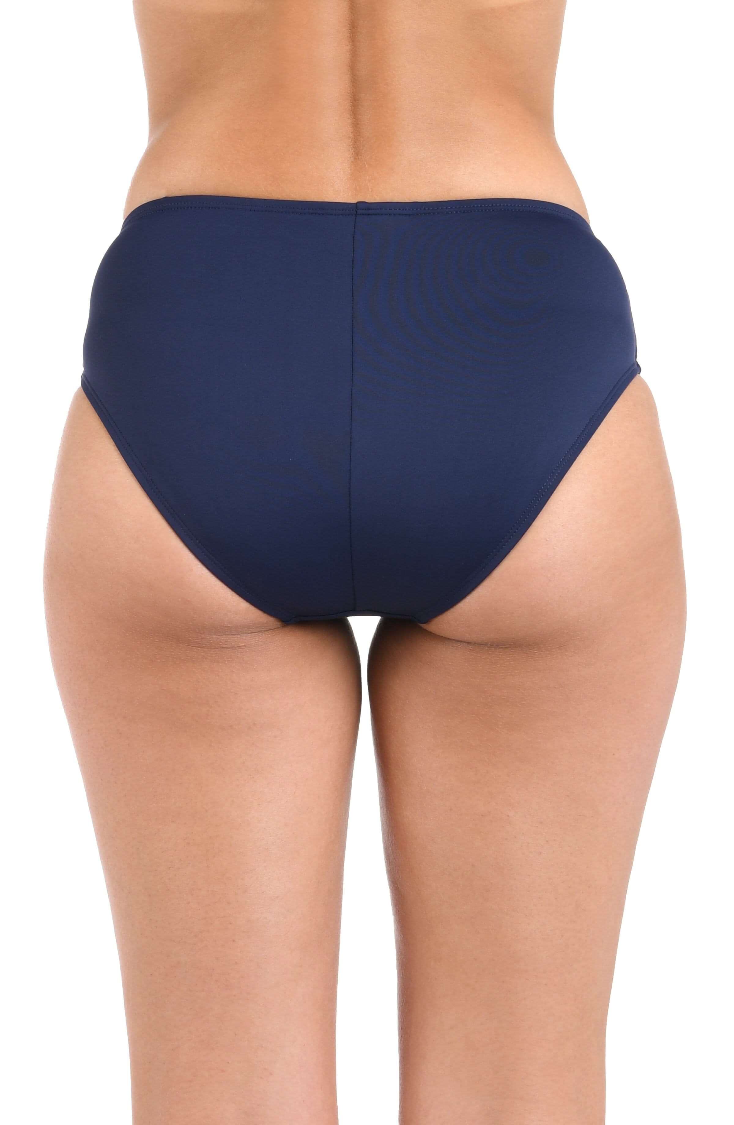 Island Goddess Mid-Waist Sash Band Bottom - Indigo