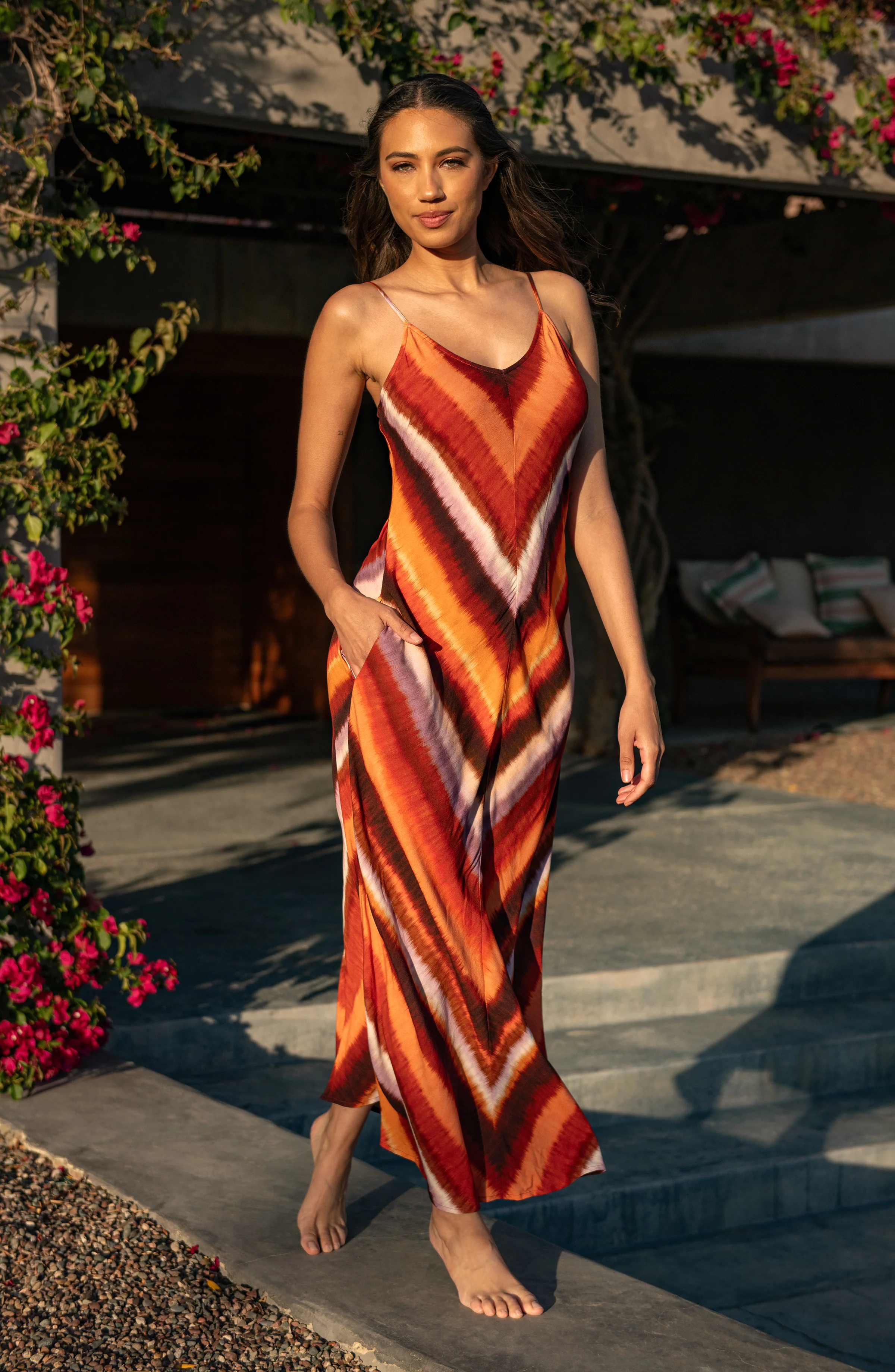 Upon The Horizon Over the Shoulder Maxi Dress Cover Up - FINAL SALE