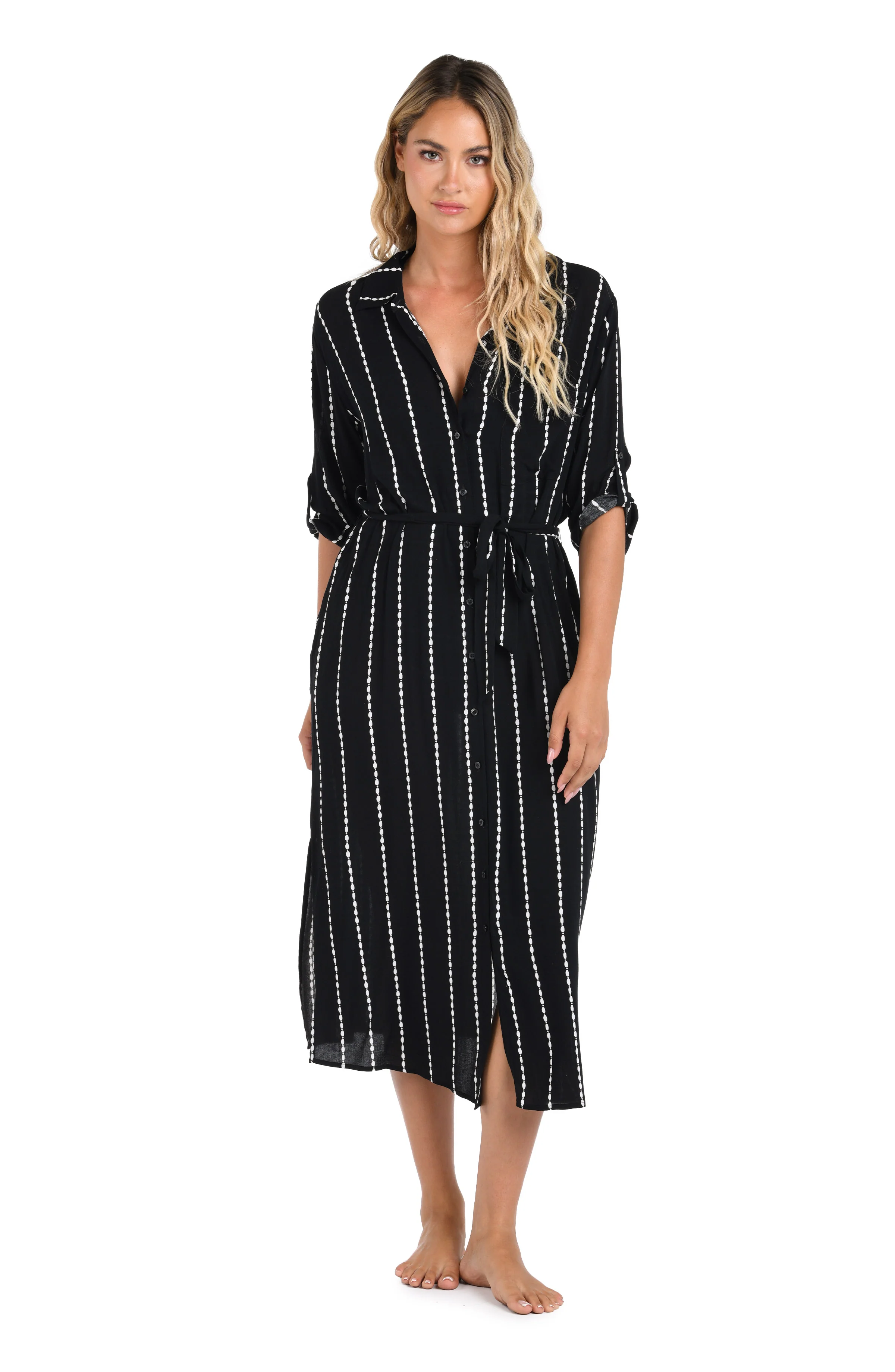 City Lights Button Up Shirt Dress - FINAL SALE