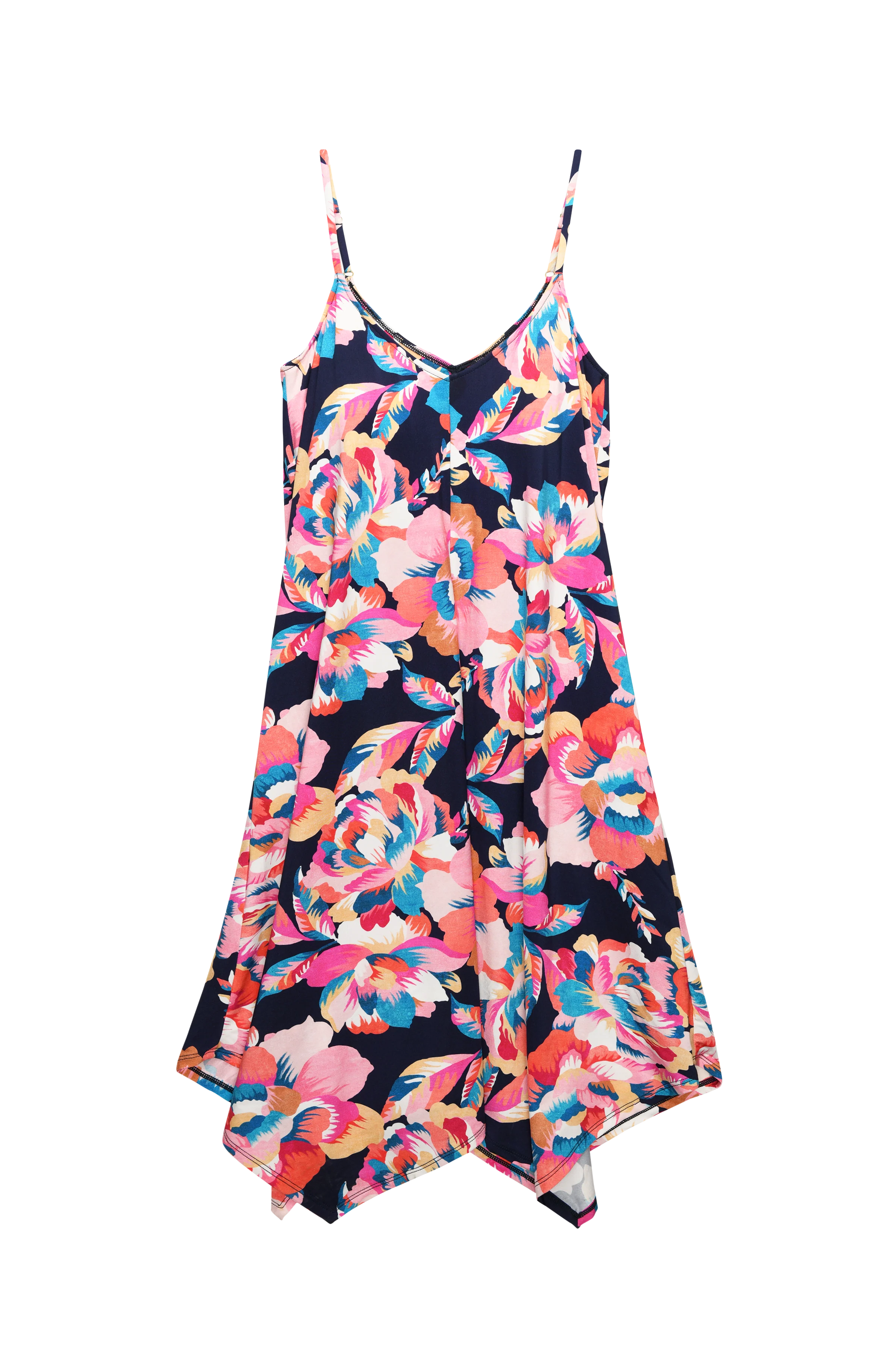 Denim Bouquet Scarf Hem Dress Cover Up - FINAL SALE