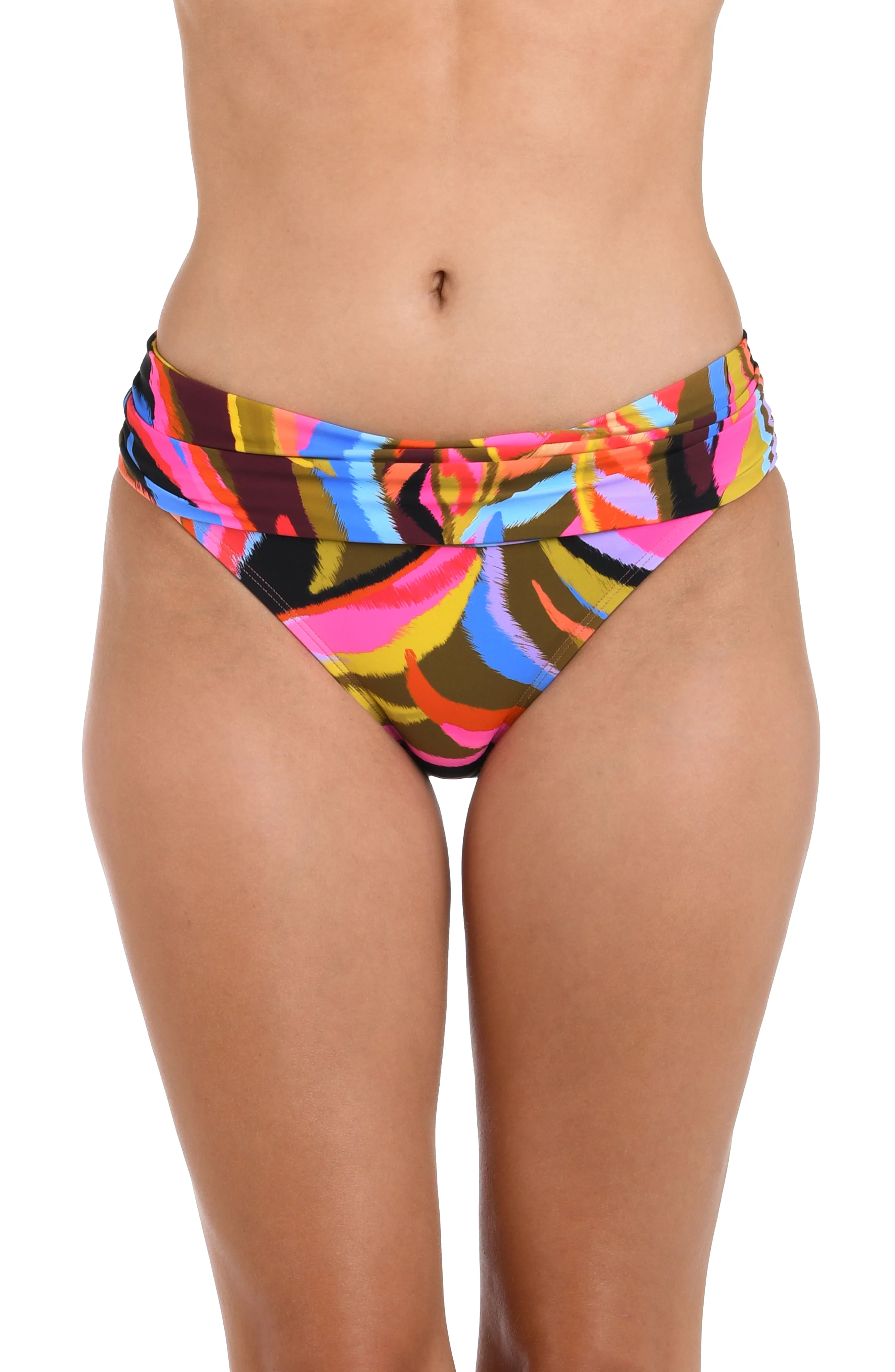 Tropic Waves Shirred Band Hipster Bottom - FINAL SALE