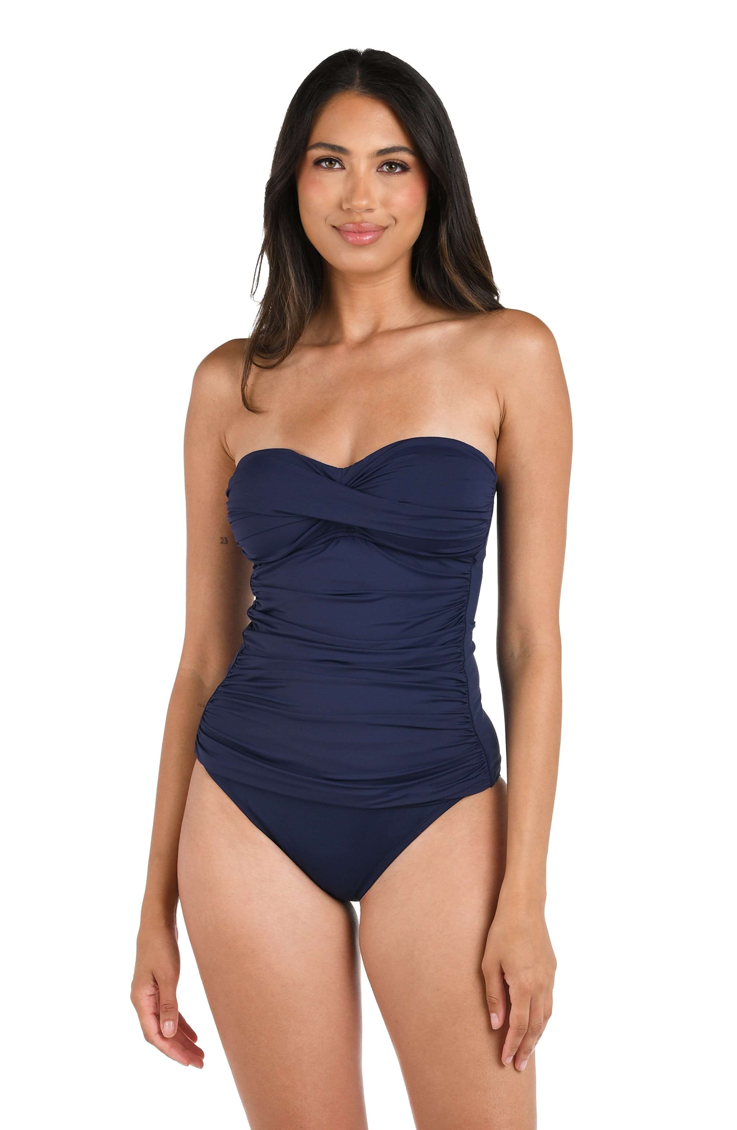 Island Goddess Bandeau Tankini Top - Indigo - FINAL SALE