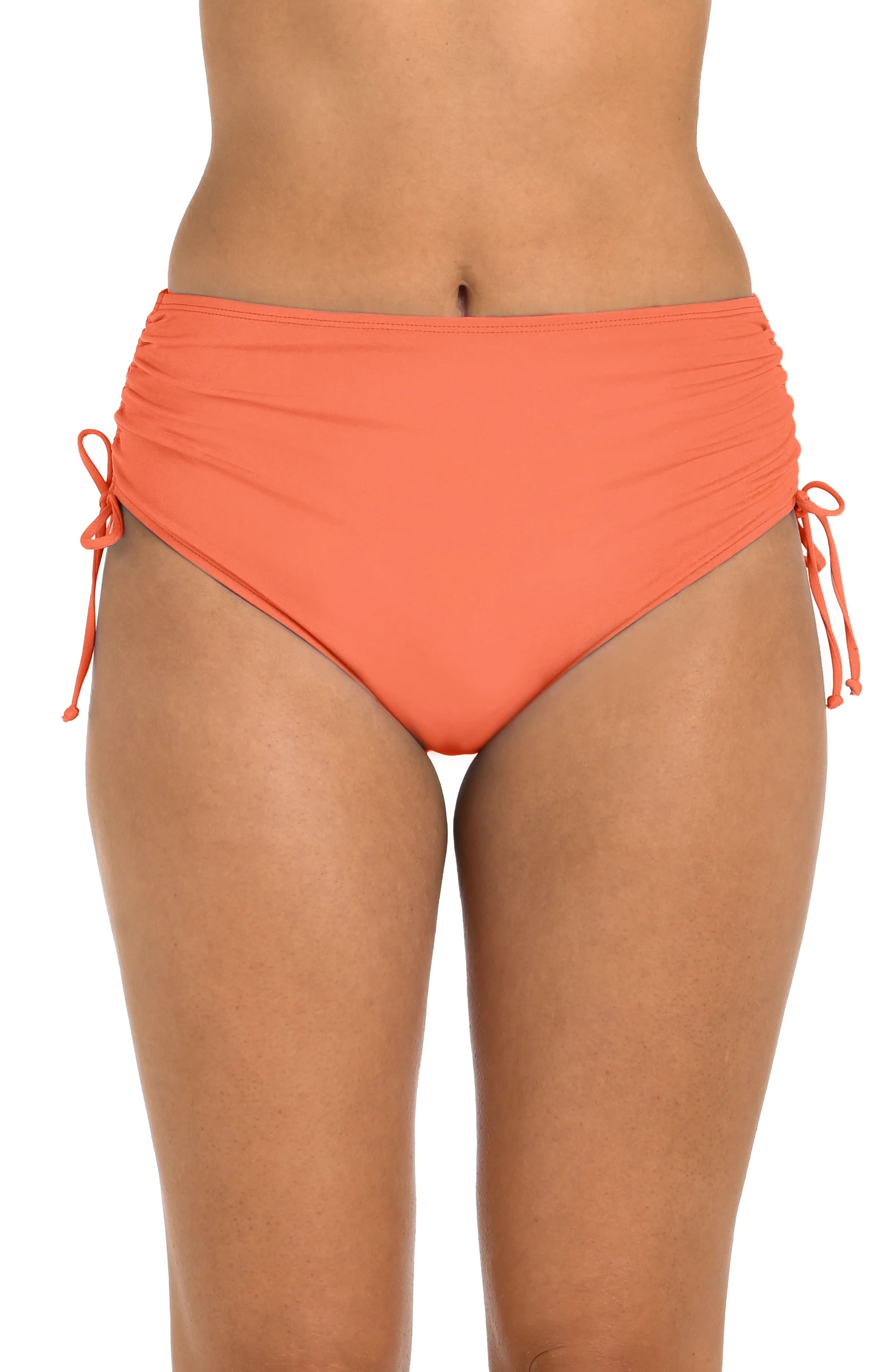 24th & Ocean Solid Mid Waist Side Tie Hipster Bottom - FINAL SALE