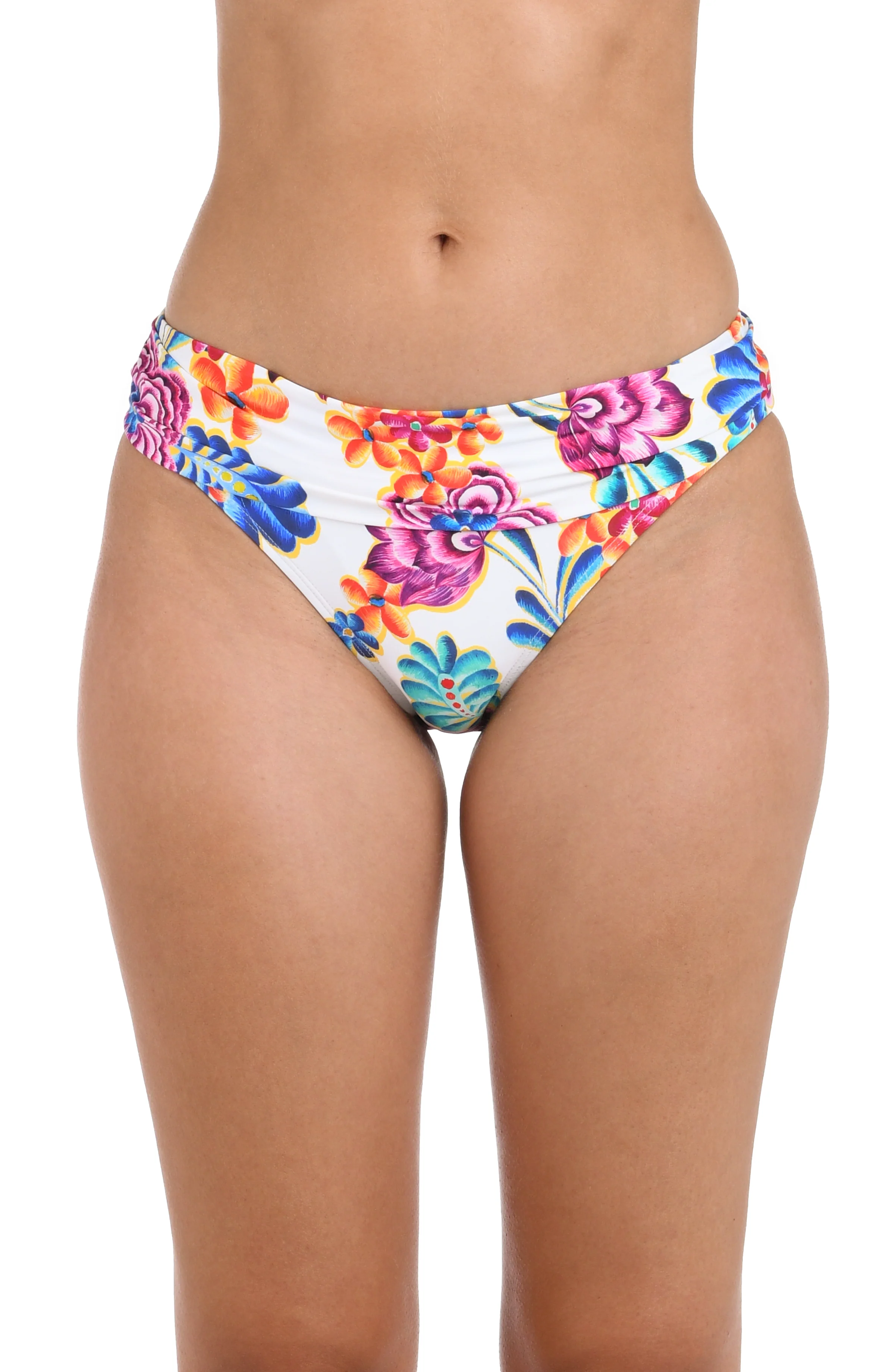 Flor De Paradiso Shirred Band Hipster Bottom - FINAL SALE
