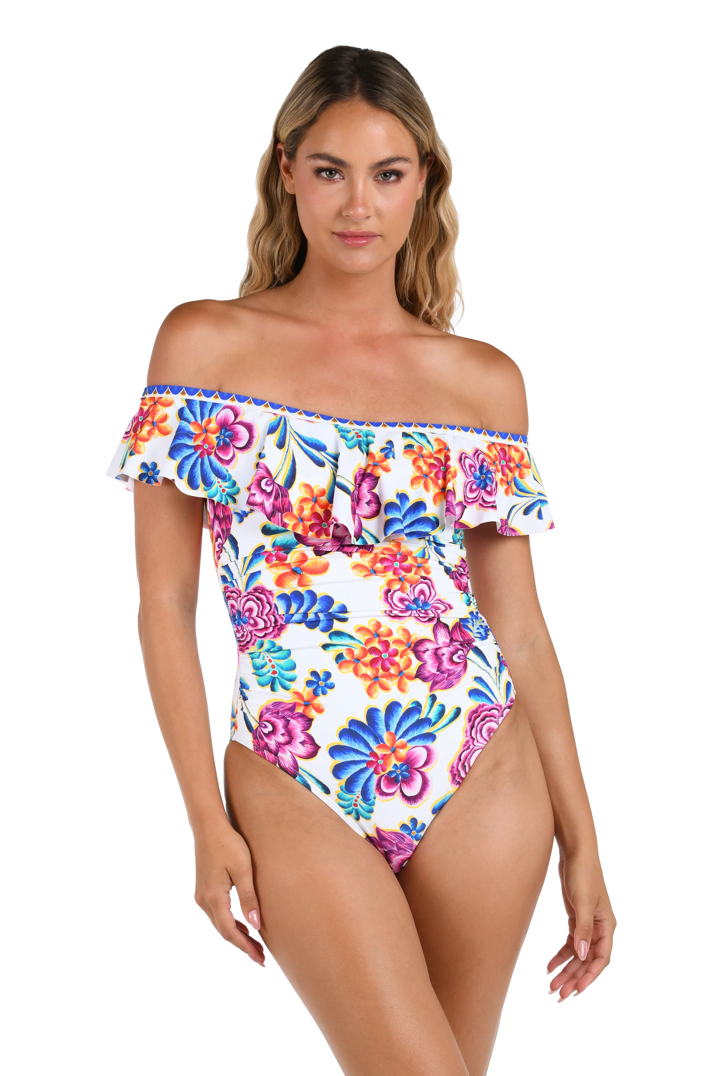 Flor De Paradiso Off Shoulder Ruffle One Piece - FINAL SALE