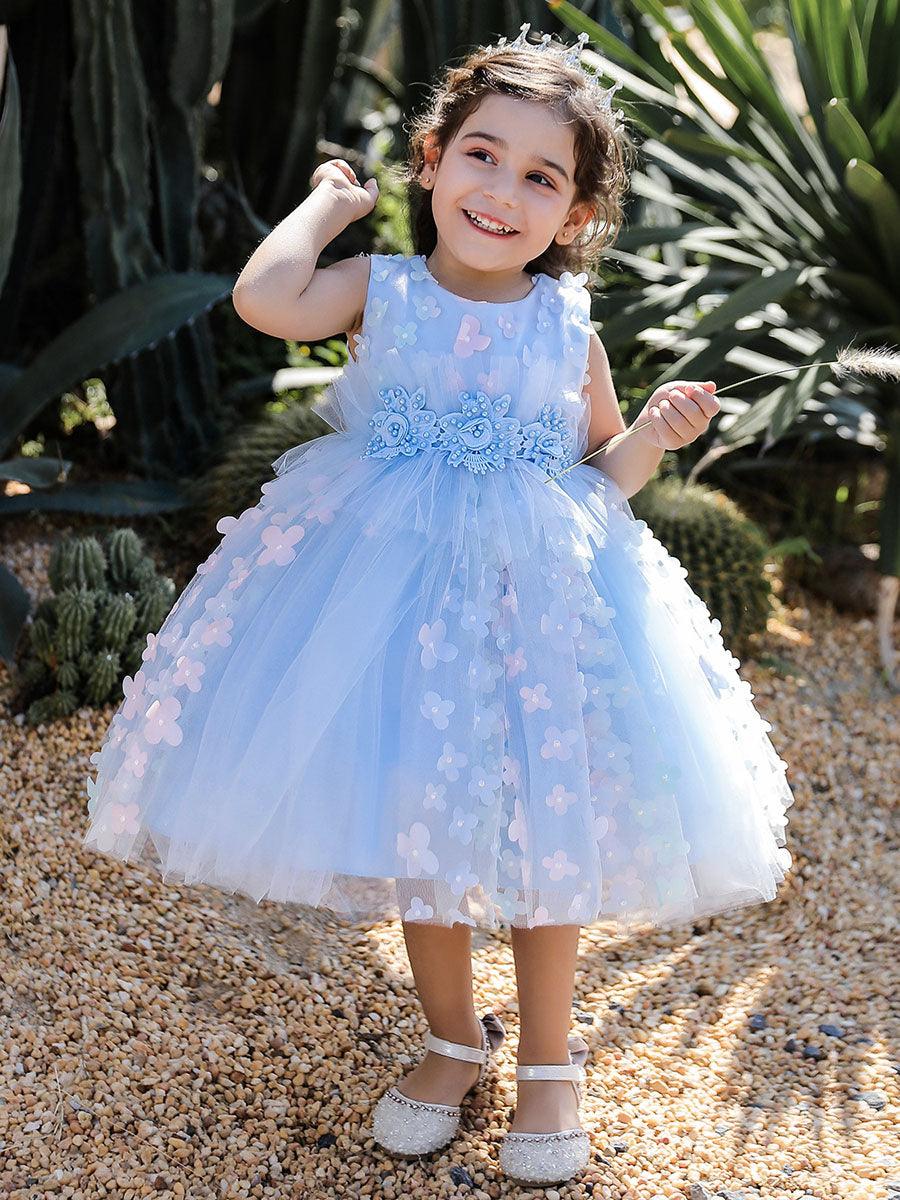 Mesh Flower Baby A-line Princess Dress MKD1013