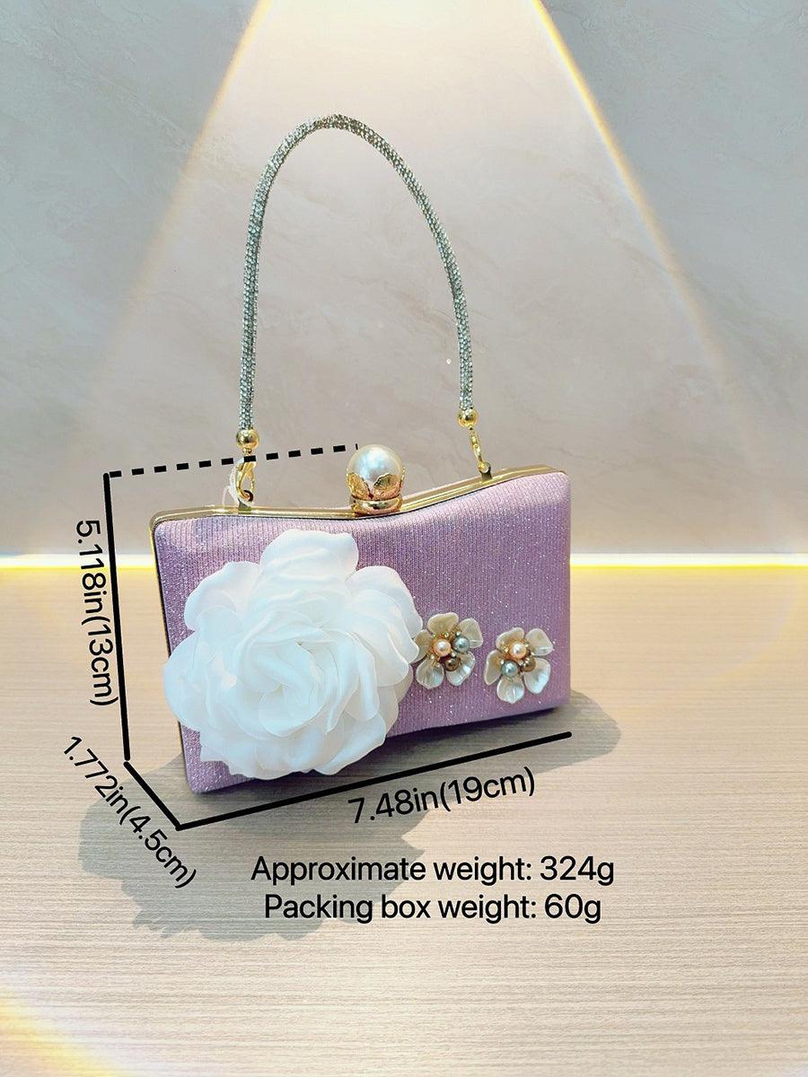 Pearl Flower Pink Tote Bag MNBF104