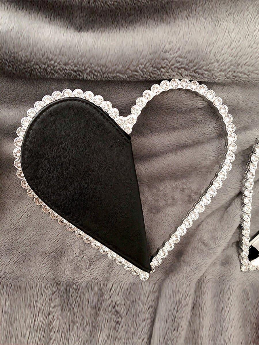 Inlay Zircon Heart Banquet Handbag MNBF059