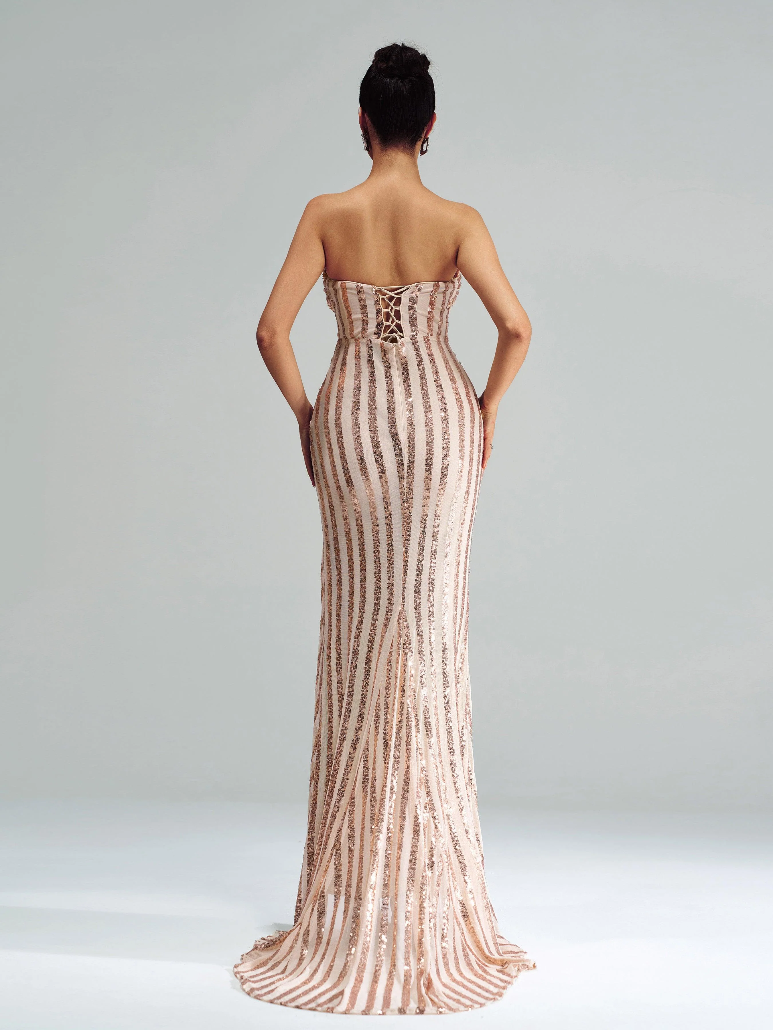 Strapless Sequin Mermaid Evening Dress GM00630