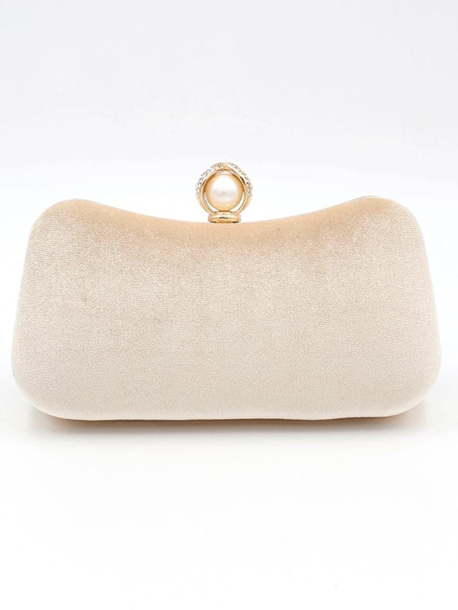 Velvet Inlay Pearl Dinner Wedding Clutch Bags MNBF042