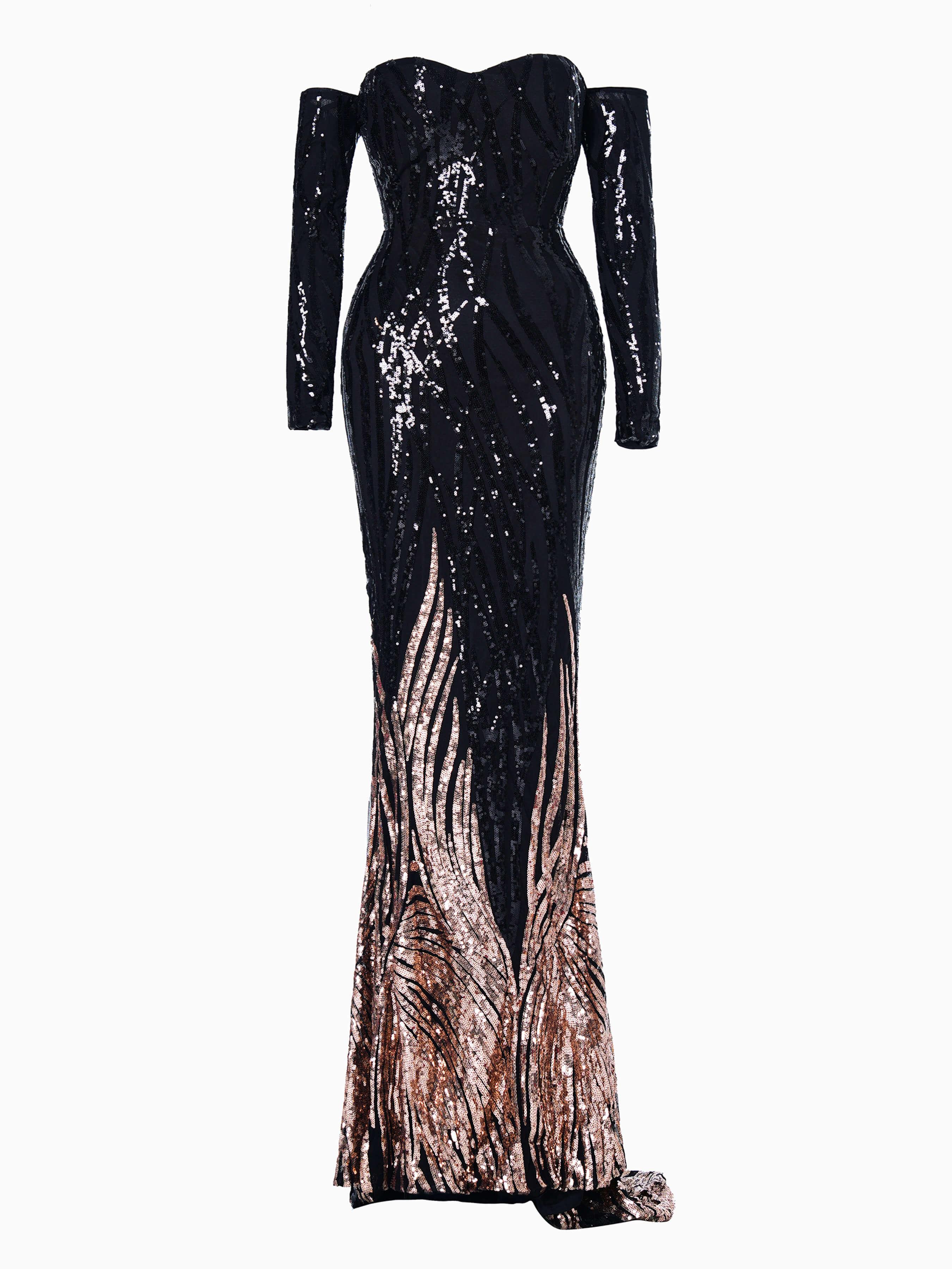 Mermaid Sequin Evening Dress M0296