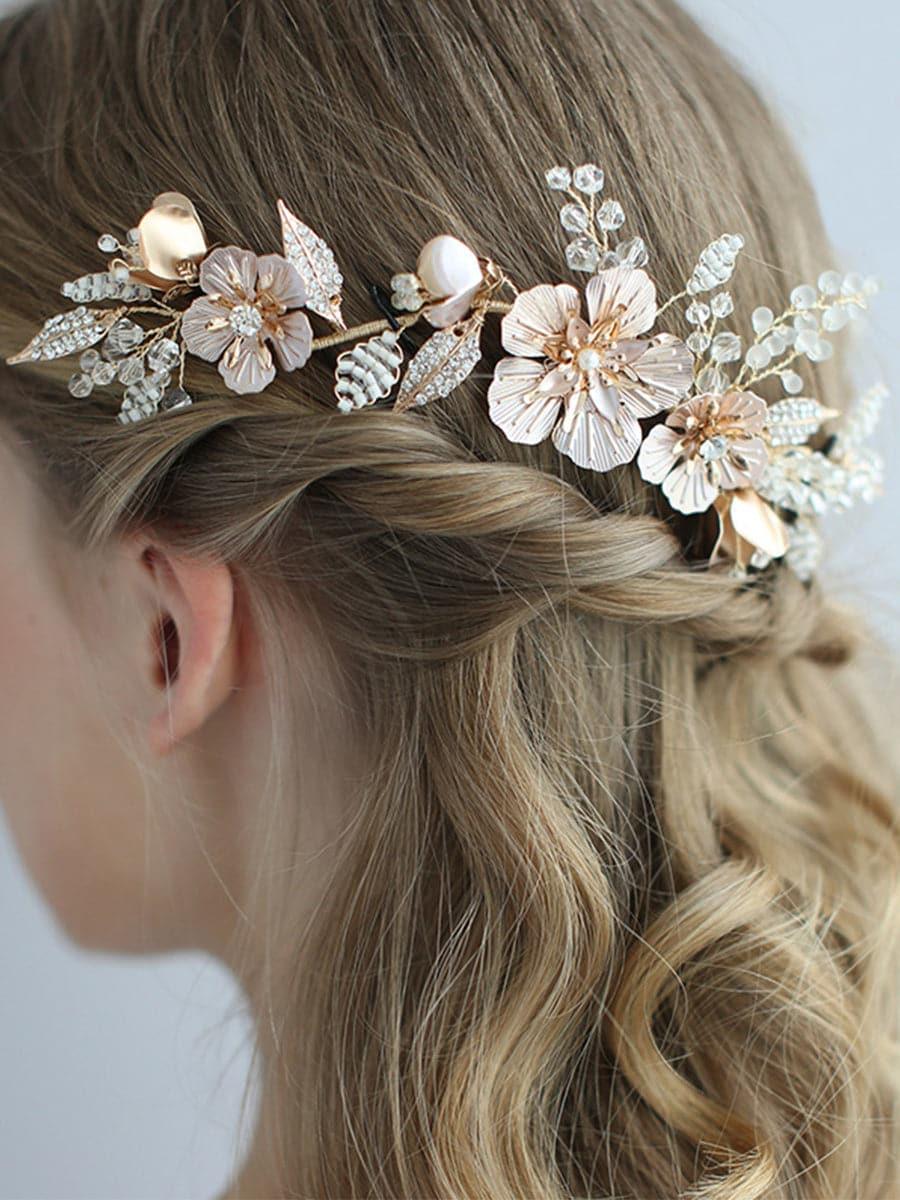 Inlay Stone Wedding Headband Flower Headpieces MTS0004