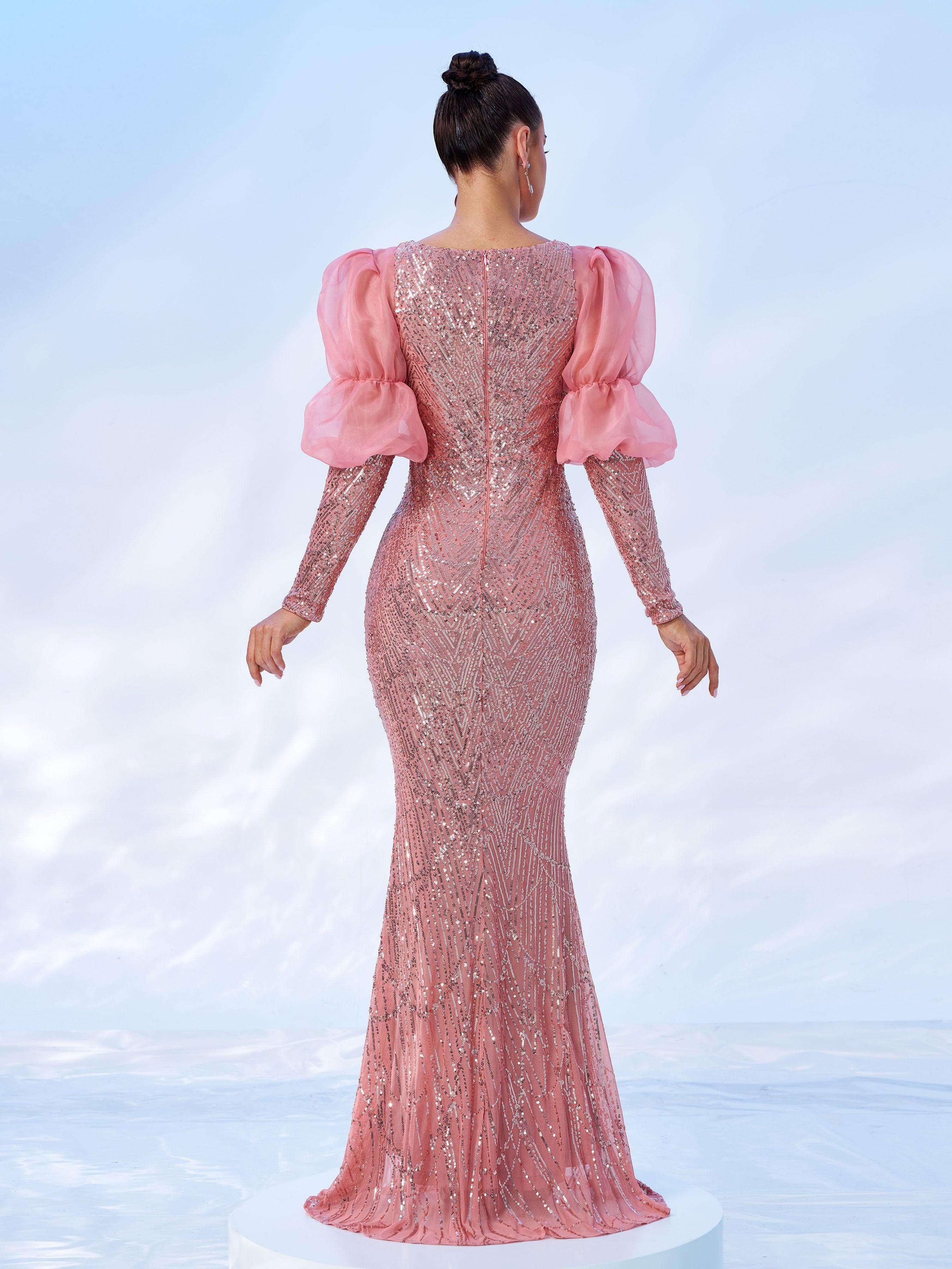 Ballon Sleeve Glitter Princess Dress GM00471
