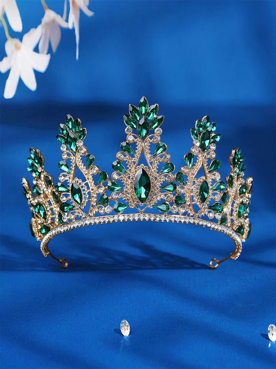 Inlay Stone Crystal Bride Crown Headpiece MHG0016