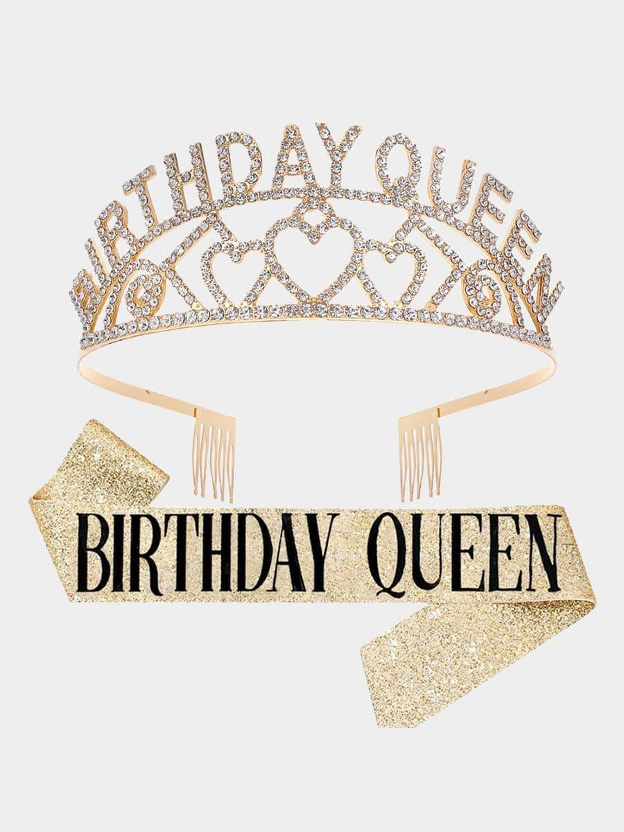Inlay Stone Birthday Queen Baldric Headpieces MHG0011