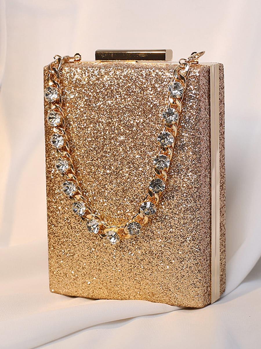 Shiny Inlay Stone Chain Party Wedding Clutch Bags MNBF066