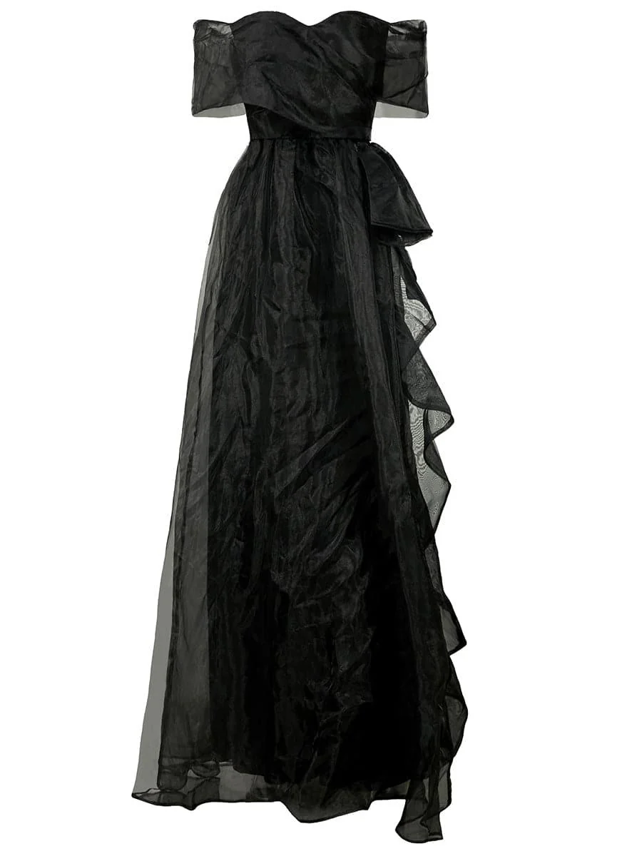 Off Shoulder Mesh Prom Dresses WY52