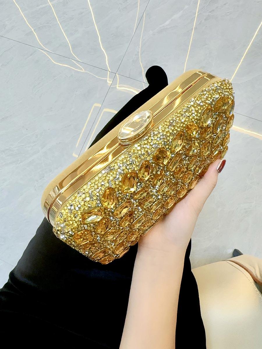 Luxe Rhinestone Evening Box Clutches MNBF111