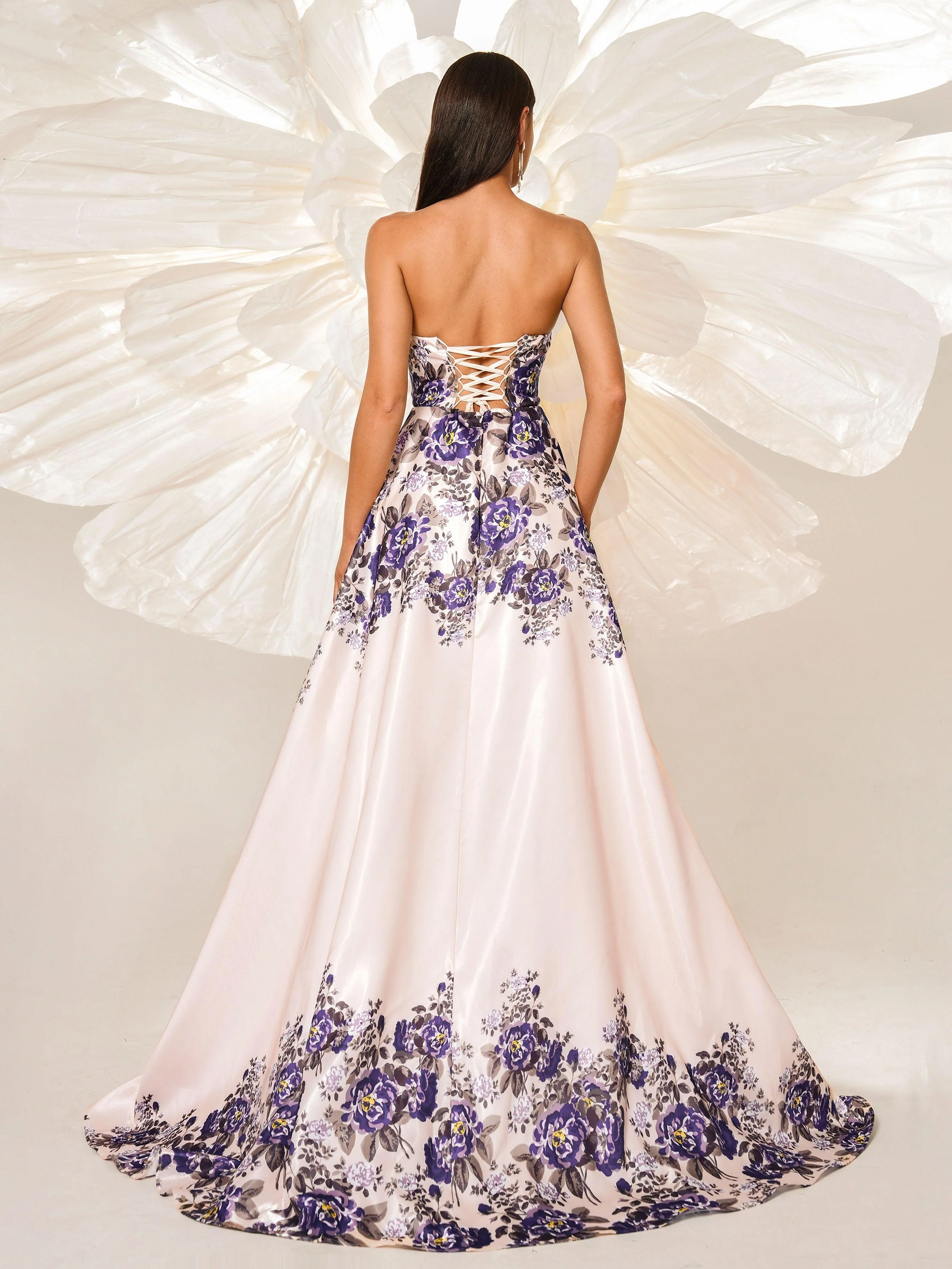 A-line Floral Sweetheart Neck Prom Dress RJ11910