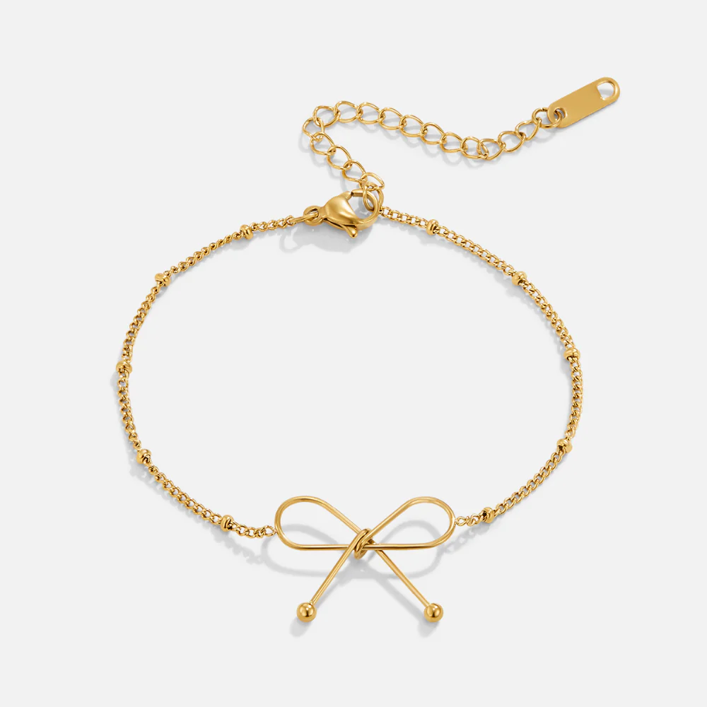 Anika Gold Bow Bracelet