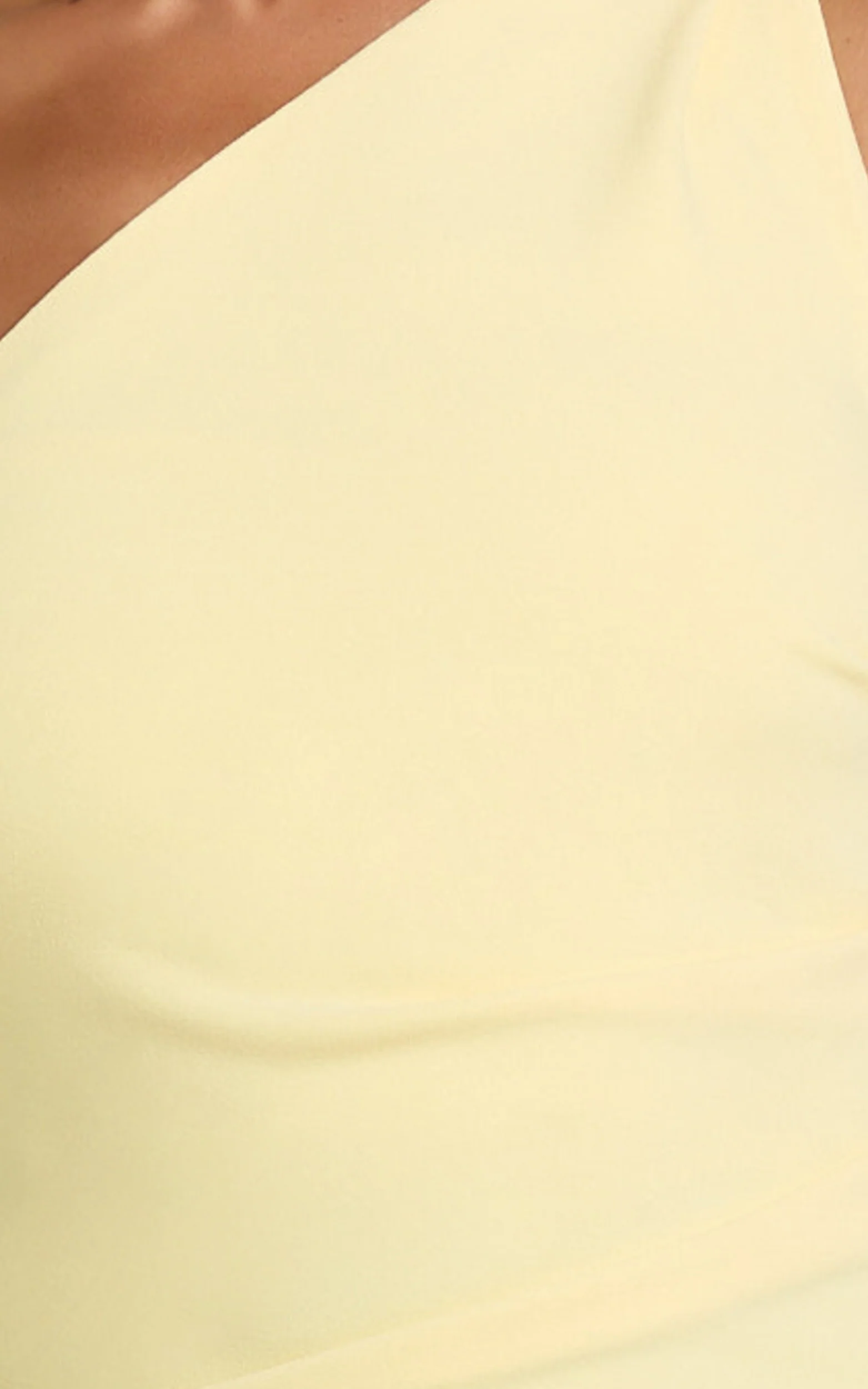 Criselda Maxi Dress - One Shoulder Maxi Dress in Lemon