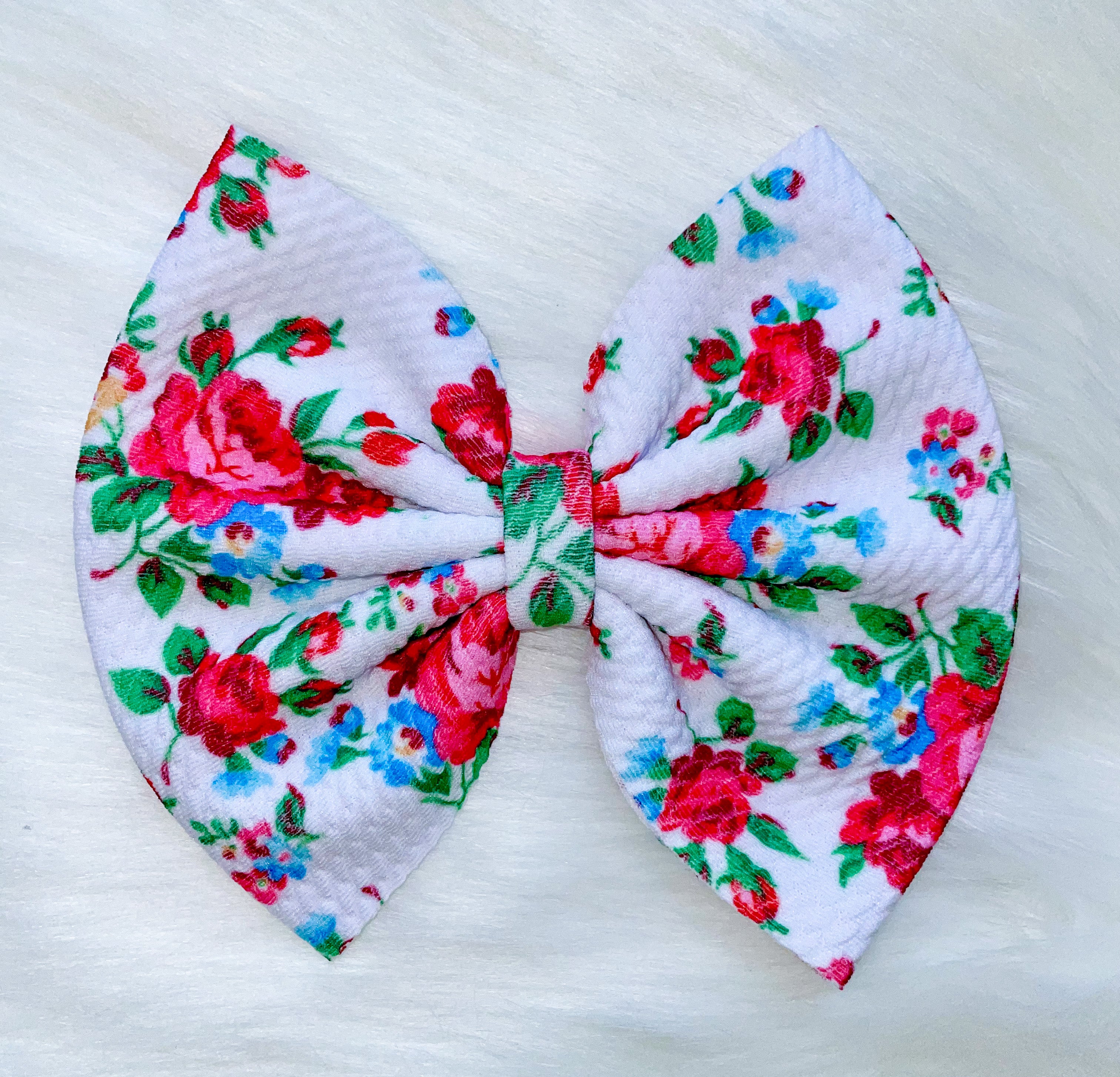 Kari Floral Fabric Bow
