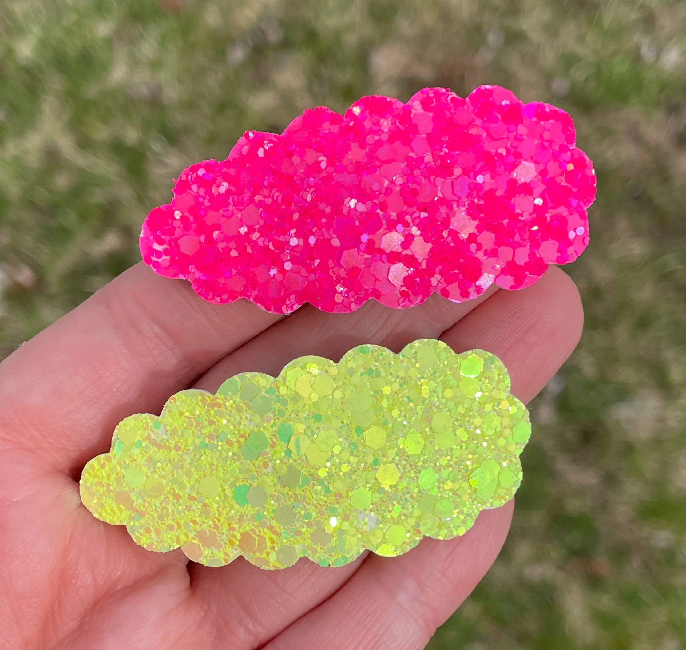 Neon Glitter Snap Clip